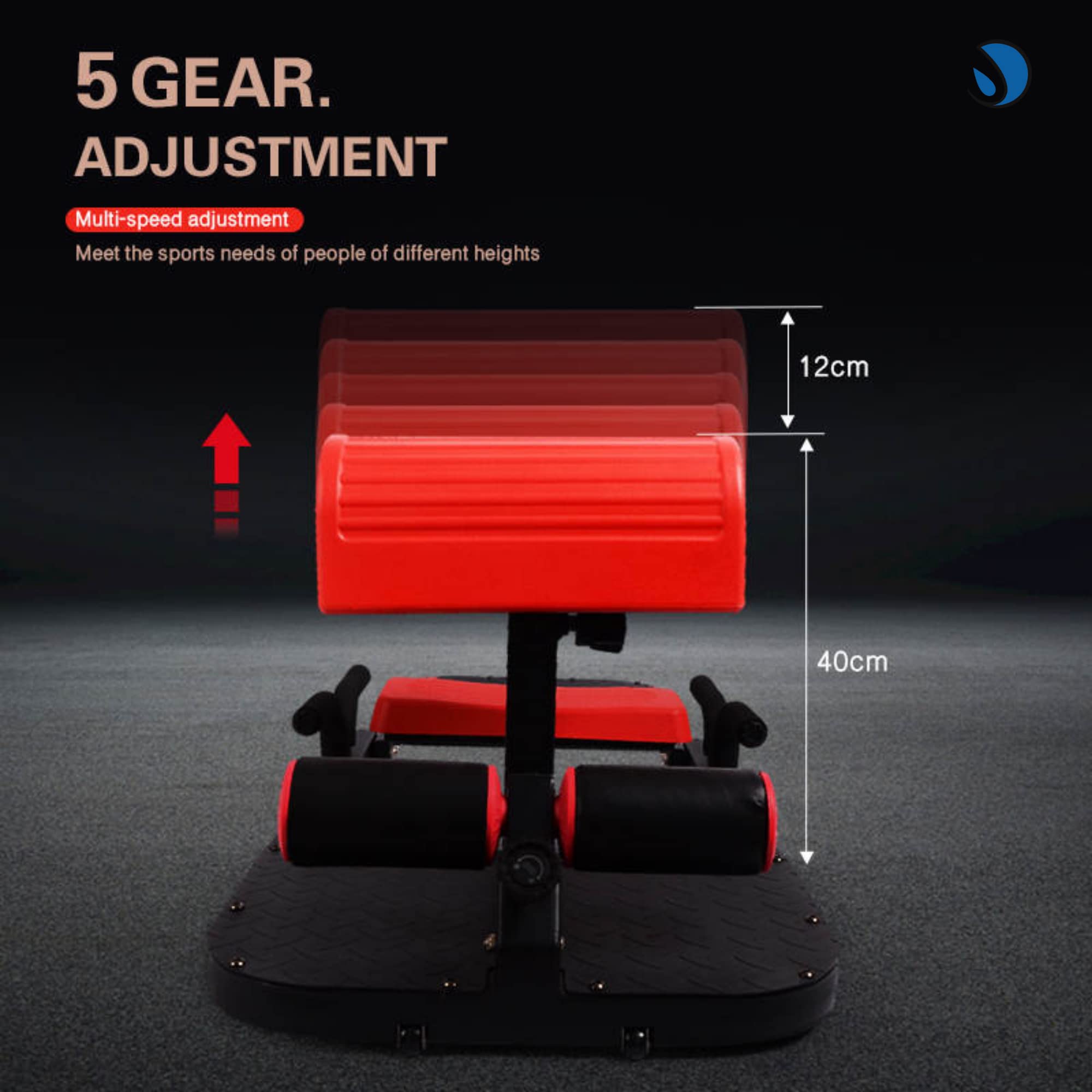 Premium Hip Thrust & Sissy Squat Machine - Adjustable Glute Builder Bench for Home Gym - Leg & Booty Workout Equipment with 4 Resistance Bands - Perfect for Strength Training, Glute Activation & Lower Body Toning at Home