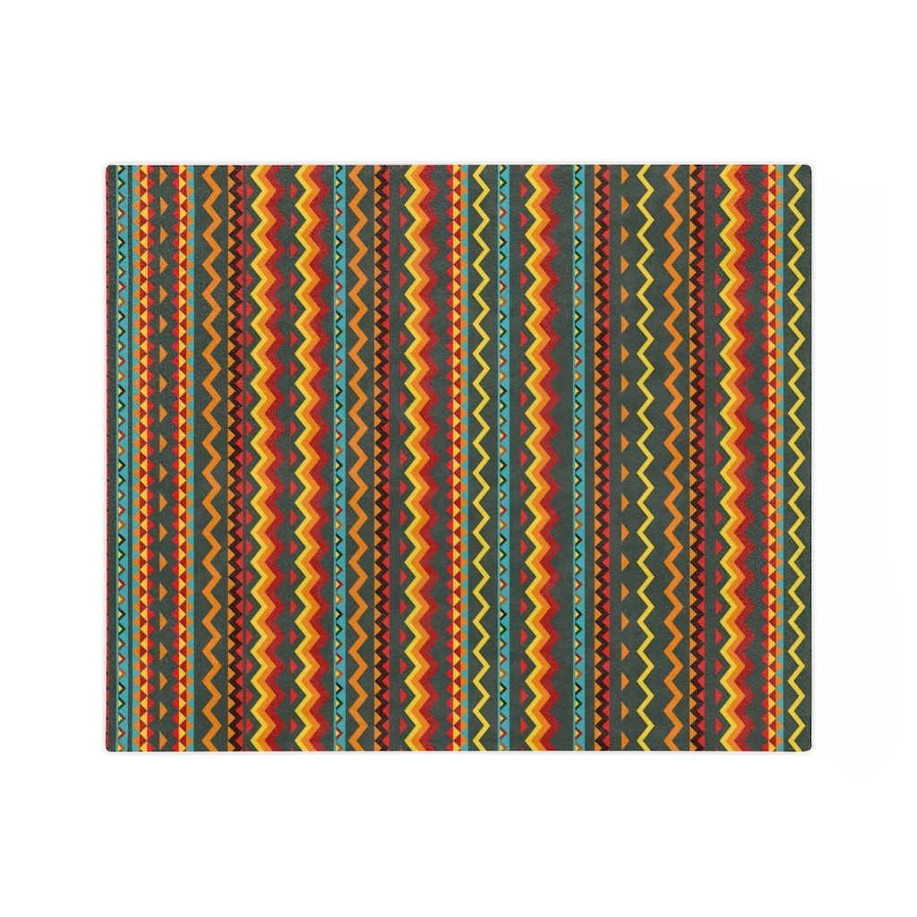 Southwestern Blanket - Sahara Sunrise Velveteen Minky Throw | Soft Polyester Fleece with One-Sided Print | Mexican Style Blanket in 3 Sizes (50x60, 60x80, 72x90) | Perfect for Sofa, Bed, Picnic & Outdoor Use