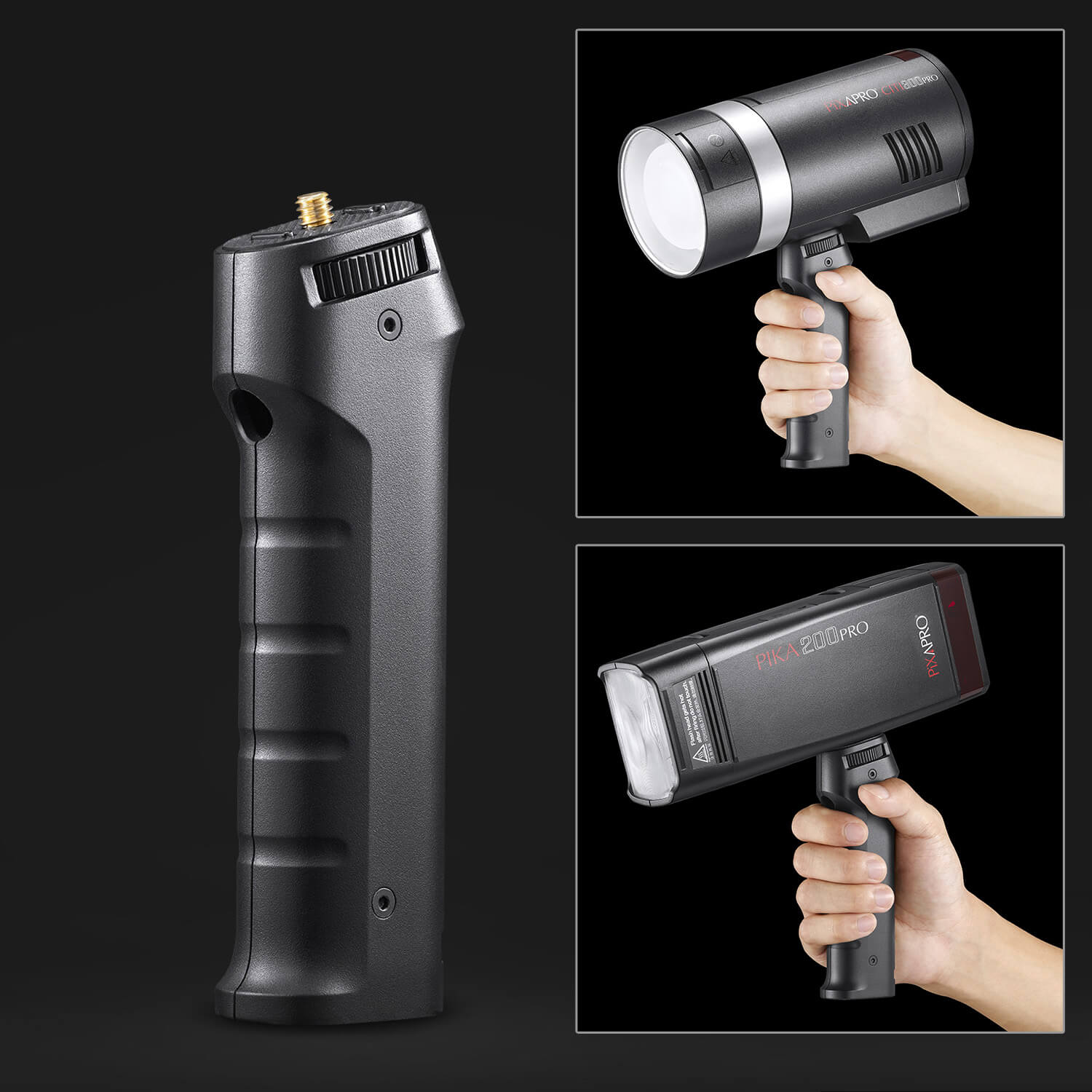 Flash Grip Handle Film Accessories with 1/4 Thread (FG 100) - Professional Camera Stabilizer for DSLR, Mirrorless & Smartphone Videography - Perfect for Vlogging, Live Streaming & Action Shots