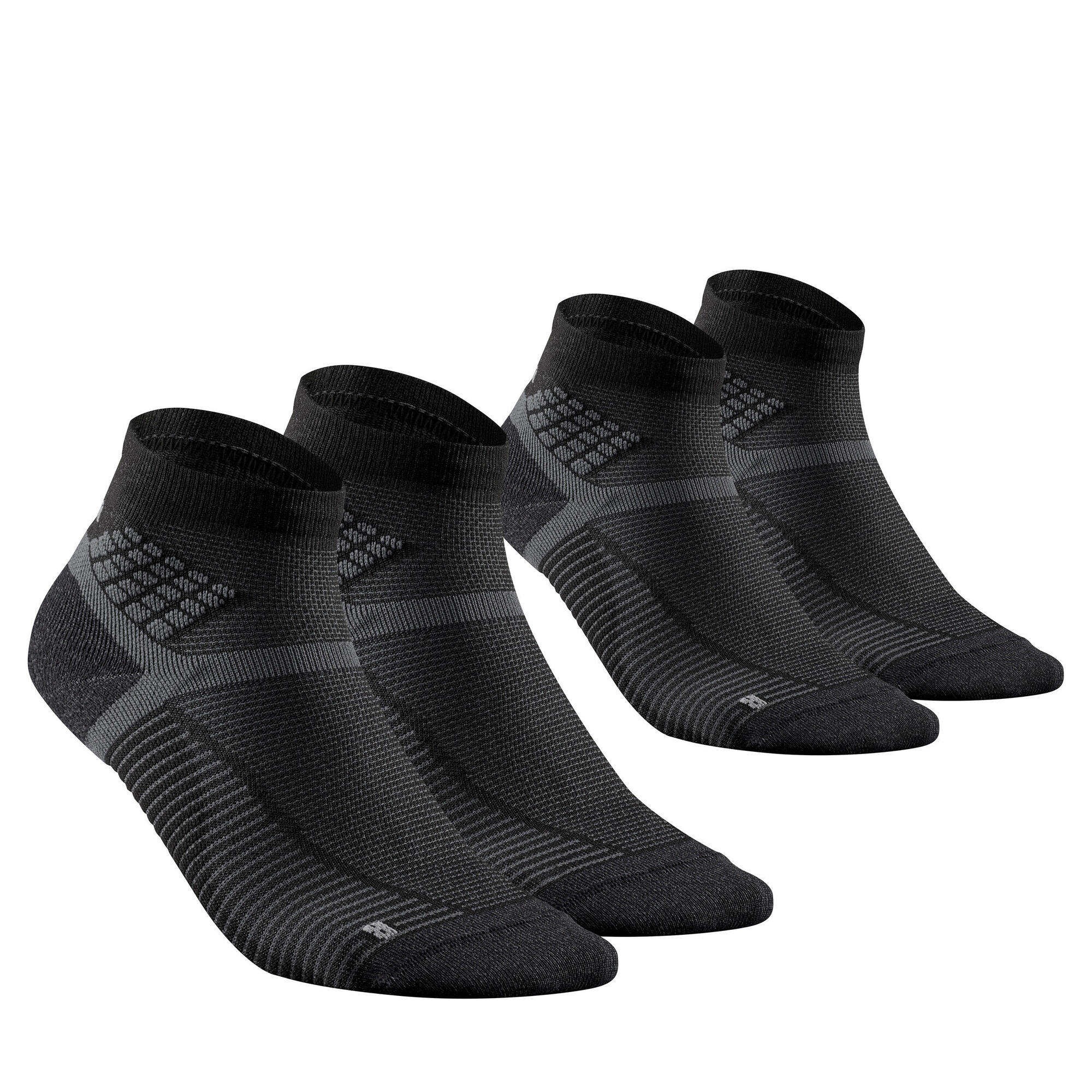 Quechua Hike 500 Mid Hiking Socks - 2 Pairs of Breathable Moisture-Wicking Trekking Socks for Men & Women - Perfect for Hiking, Camping and Outdoor Adventures