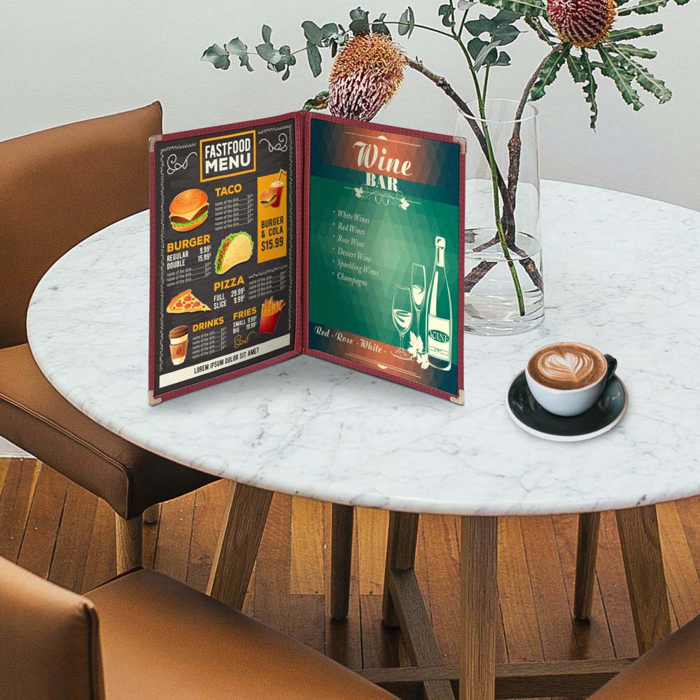 TheLAShop 8.5x11 Clear Plastic Restaurant Menu Covers - 30-Pack, Double-Sided for Easy Menu Updates | Perfect for Restaurants, Cafes, and Catering Businesses