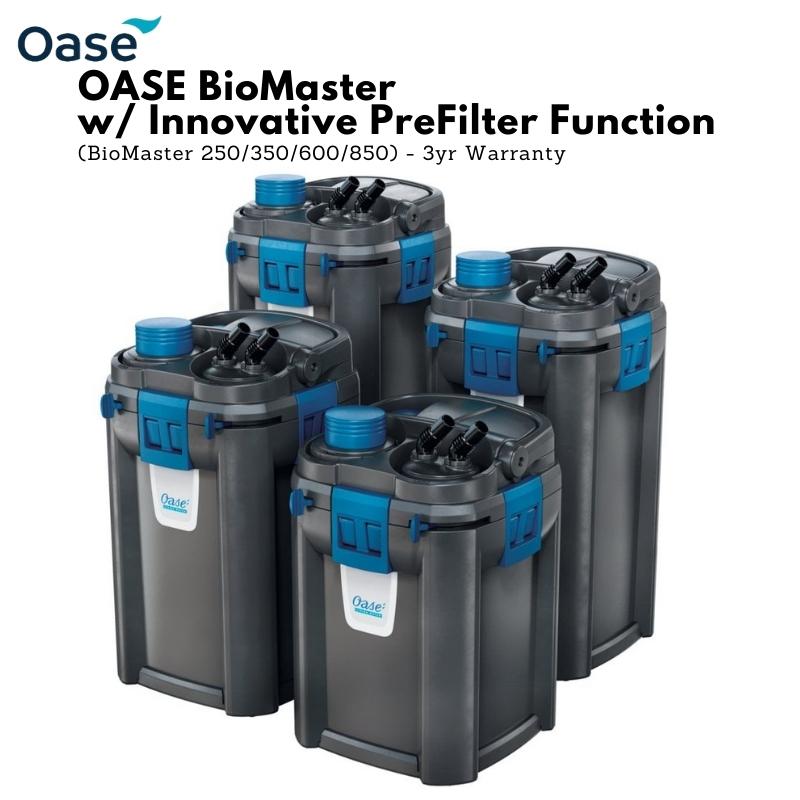 OASE BioMaster Canister Filter with Innovative PreFilter Function - 250/350/600/850 Gallon Capacity - 3 Year Warranty - Ideal for Freshwater & Saltwater Aquariums, Fish Tanks & Pond Filtration Systems