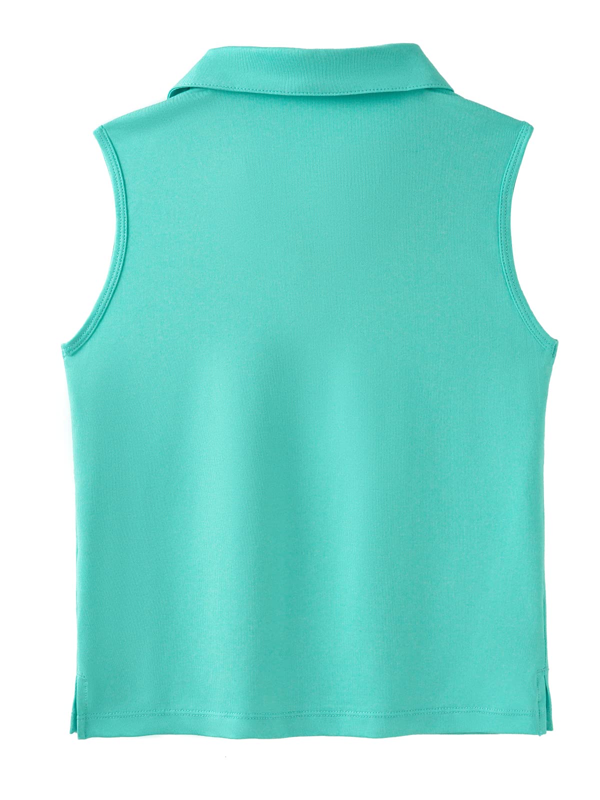 MERIABNY Girls Golf Polo Shirts - Sleeveless V-Neck Athletic Top for Kids 5-12 Years | Perfect for Golf, Tennis & Summer Outdoor Sports