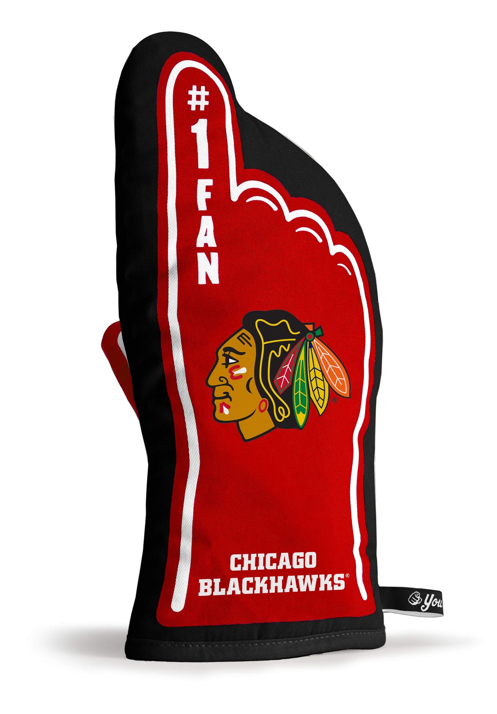 YouTheFan NHL #1 Oven Mitt - Heat Resistant Glove for Cooking & Baking - Perfect for Grilling, BBQ, and Kitchen Use - Officially Licensed NHL Team Designs