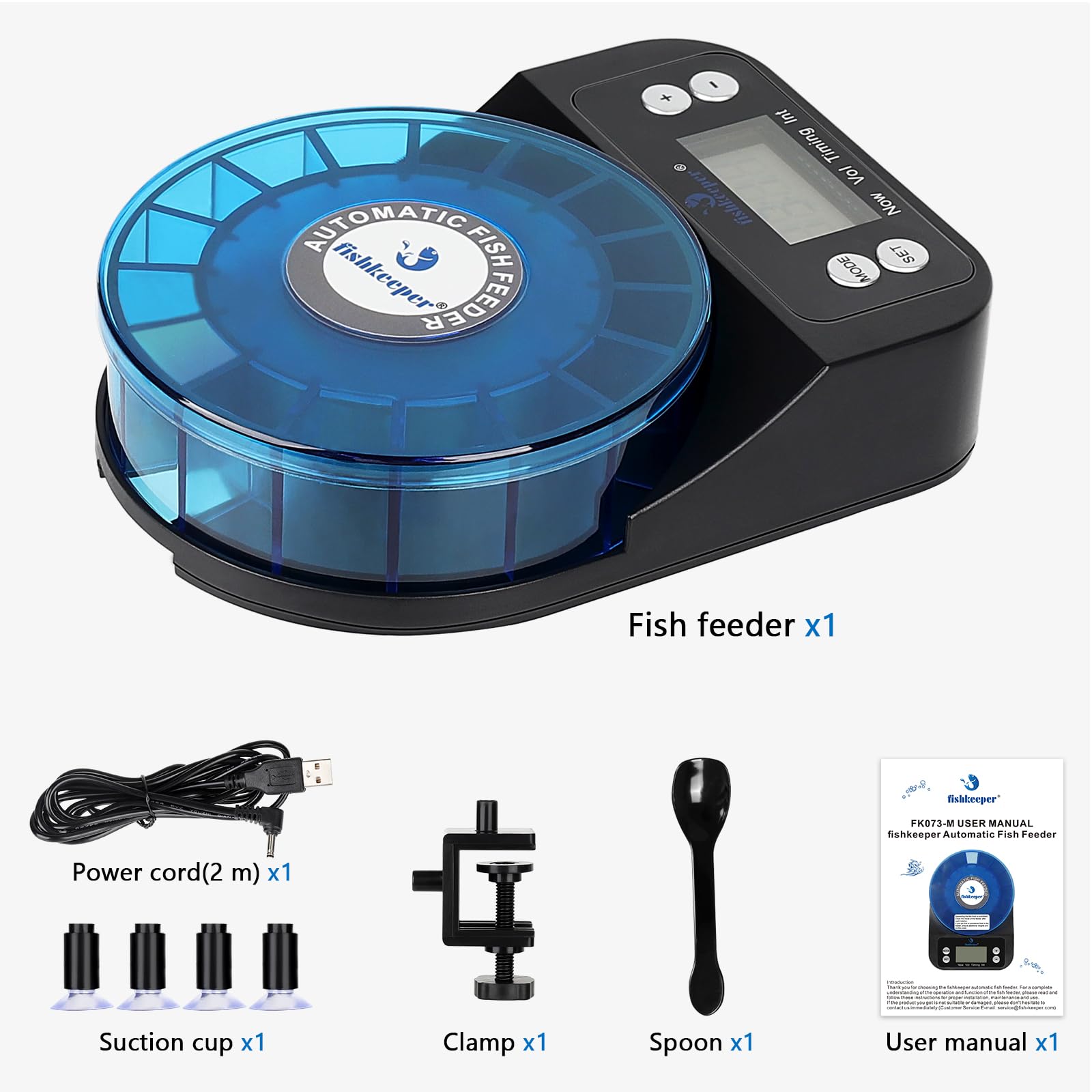 2024 Upgraded Automatic Fish Feeder for Aquarium - Rechargeable & Precise Auto Fish Food Dispenser for Betta, Turtle & Tropical Fish | Vacation & Moisture Proof Self Feeder with Memory Function | Perfect for Home Aquariums, Office Tanks & Long Trips