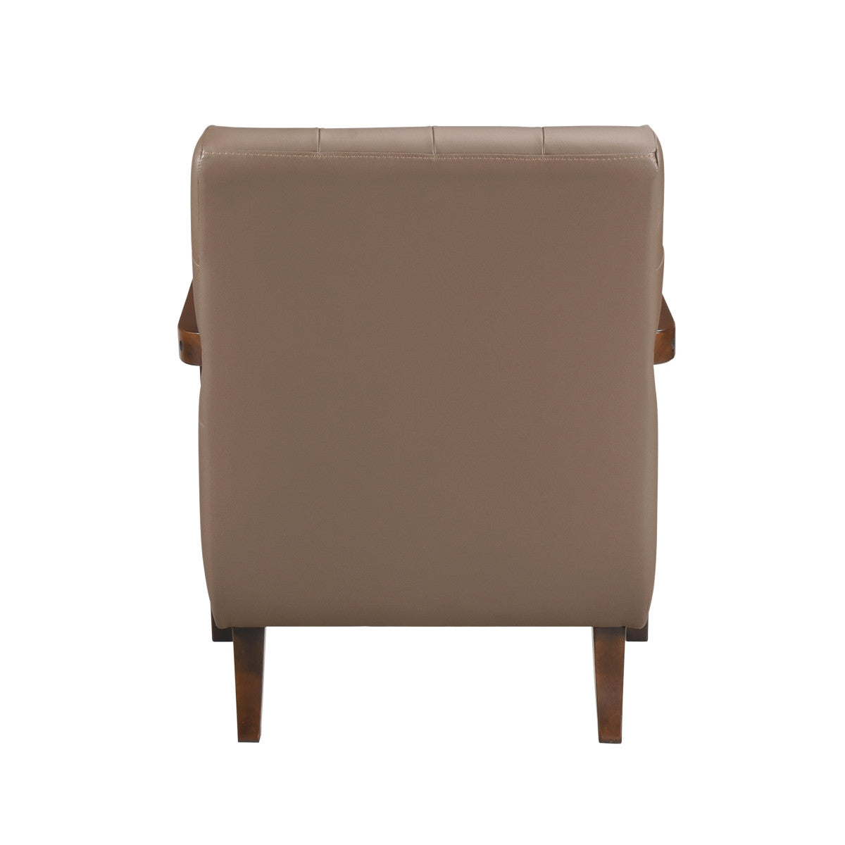Archam Accent Chair - Modern Brown Upholstered Lounge Chair for Living Room, Bedroom & Office - Comfortable Reading Chair with Sturdy Wooden Legs