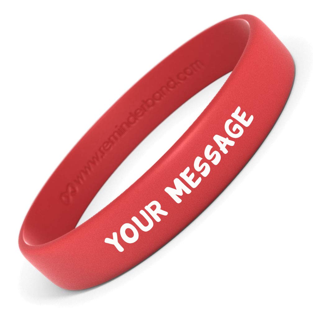 Custom Printed Silicone Wristbands - 100 Pack - Personalized Rubber Bracelets for Motivation, Events & Fundraising - Men & Women - Perfect for Promotions, Gifts, Awareness Campaigns and Team Support