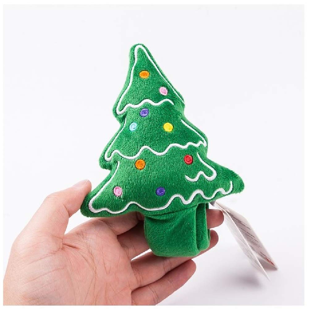 Lovhome Christmas Slap Bracelets - Glow in The Dark Musical Wristbands for Kids, Santa Xmas Party Favors, Holiday Gifts for Housewarming & Christmas Celebrations (Christmas Tree Design)
