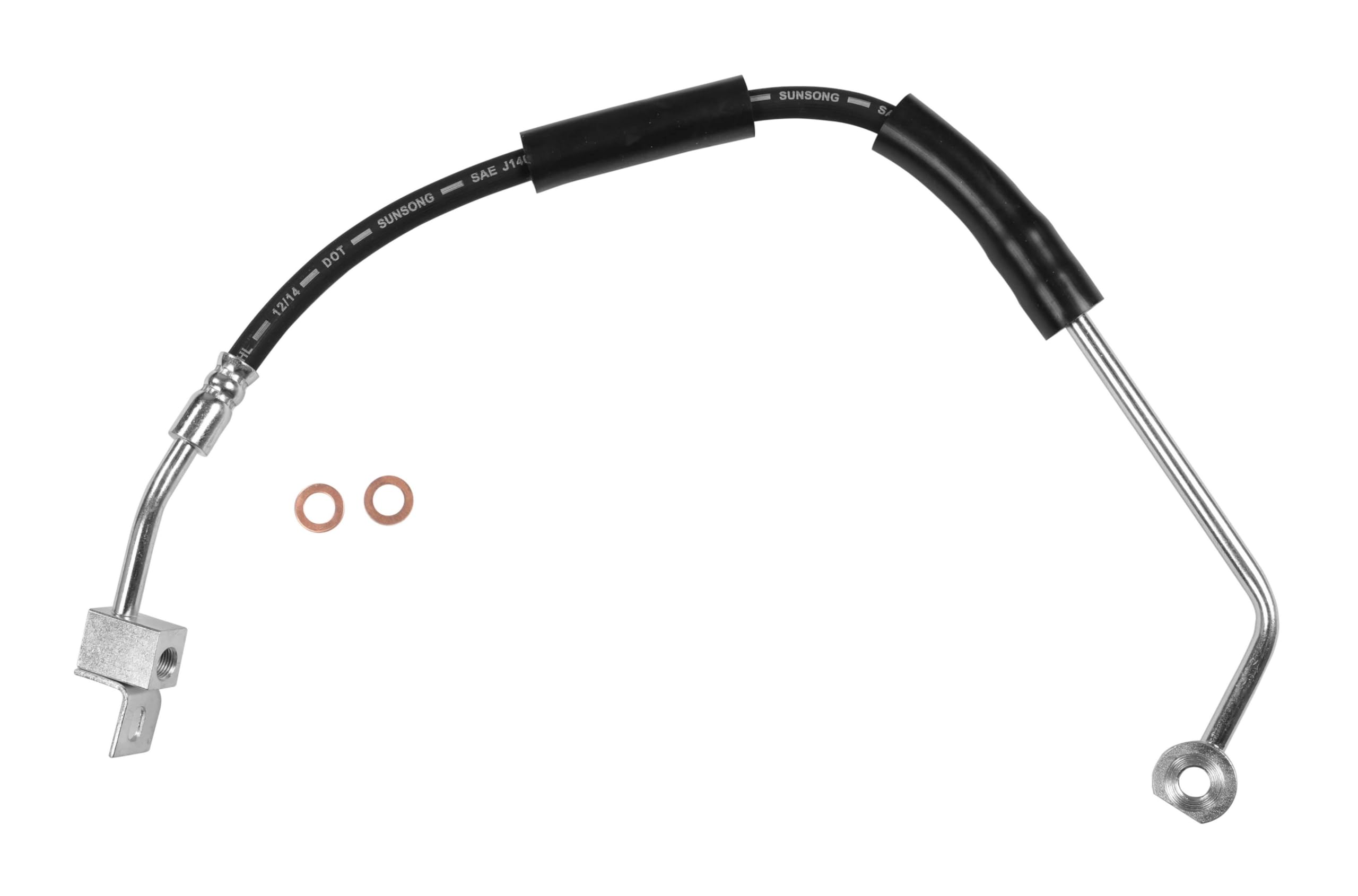 Sunsong 2203283 Brake Hydraulic Hose - High Performance Replacement for Smooth Braking | Perfect for Trucks, SUVs, and Off-Road Vehicles