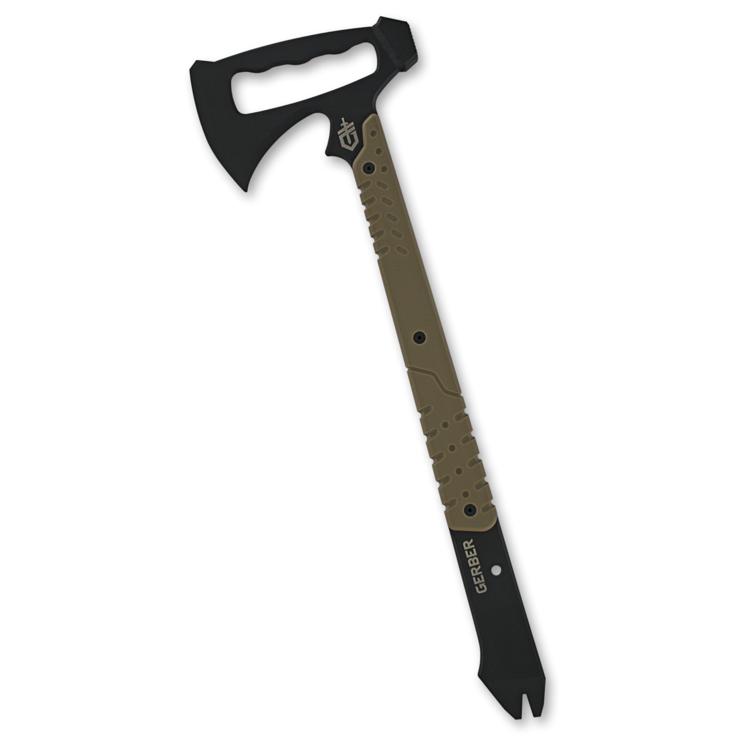 Gerber Gear Downrange Tactical Tomahawk Survival Multitool - Camping Axe with Hammer Head & Steel Pry Bar - Includes Molle-Compatible Sheath - Perfect for Outdoor Survival, Bushcraft & Tactical Missions