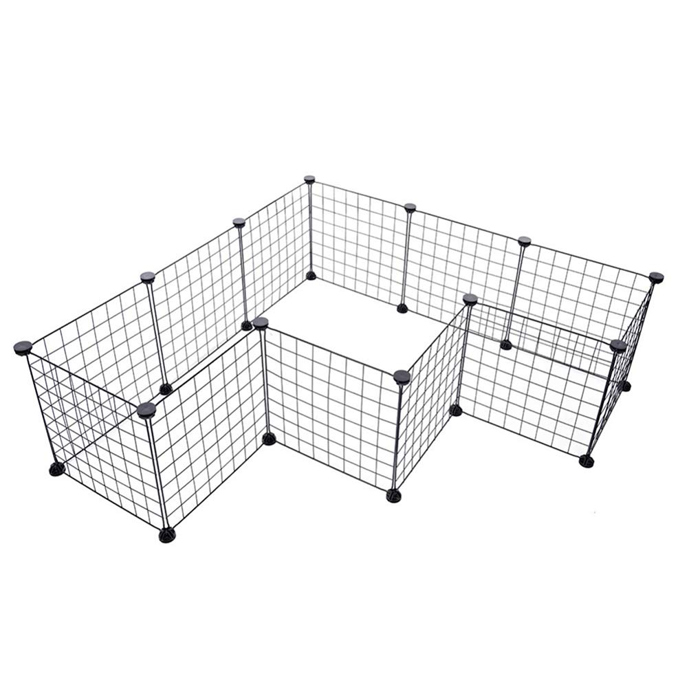 ULTECHNOVO 10-Piece Iron Pet Cage for Dogs & Rabbits - Indoor/Outdoor Use