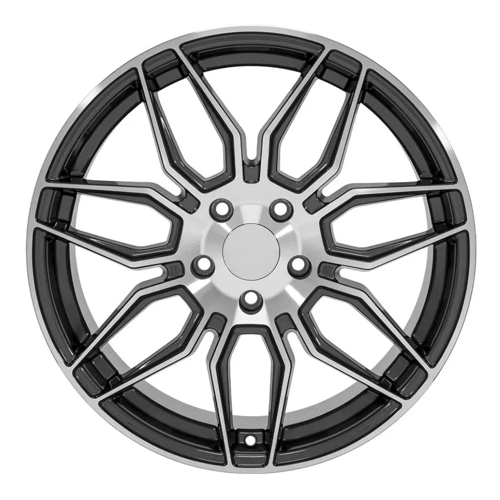 19x8.5 Gunmetal Wheel Replacement for Chevy Corvette - CV03D Replica Rim | High Performance Alloy Wheels for Sports Cars, Street Racing & Custom Builds