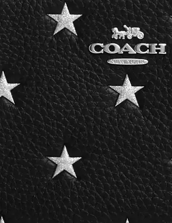 Coach Corner Zip Wristlet with Star Print - Stylish Crossbody Bag for Women | Perfect for Parties, Travel & Everyday Use