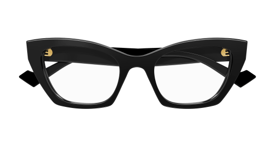 Gucci GG1334O 001 Black Cat Eye Women's Eyeglasses - Stylish Designer Frames for Women, UV Protection, Lightweight Comfort - Perfect for Work, Reading & Fashion Accessories