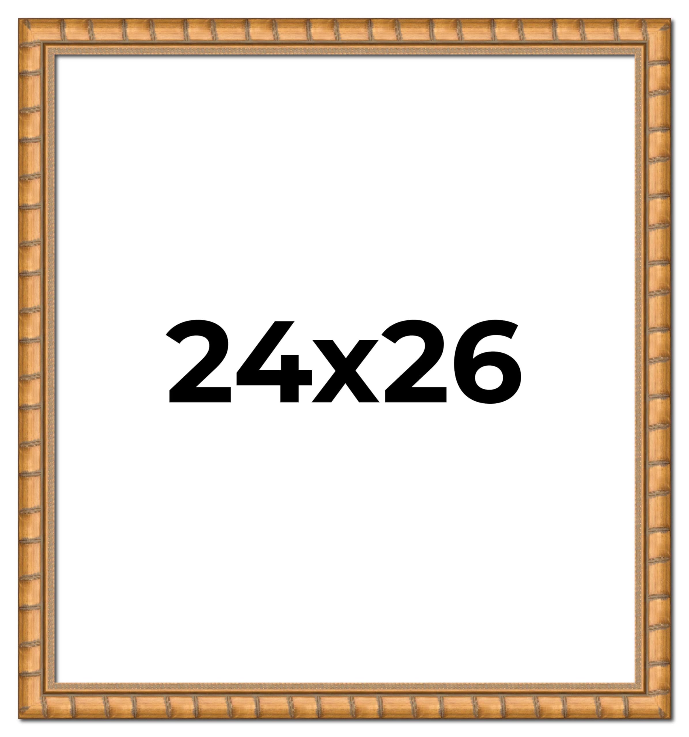 24x26 Inch Solid Gold Bamboo Picture Frame - 1.5
