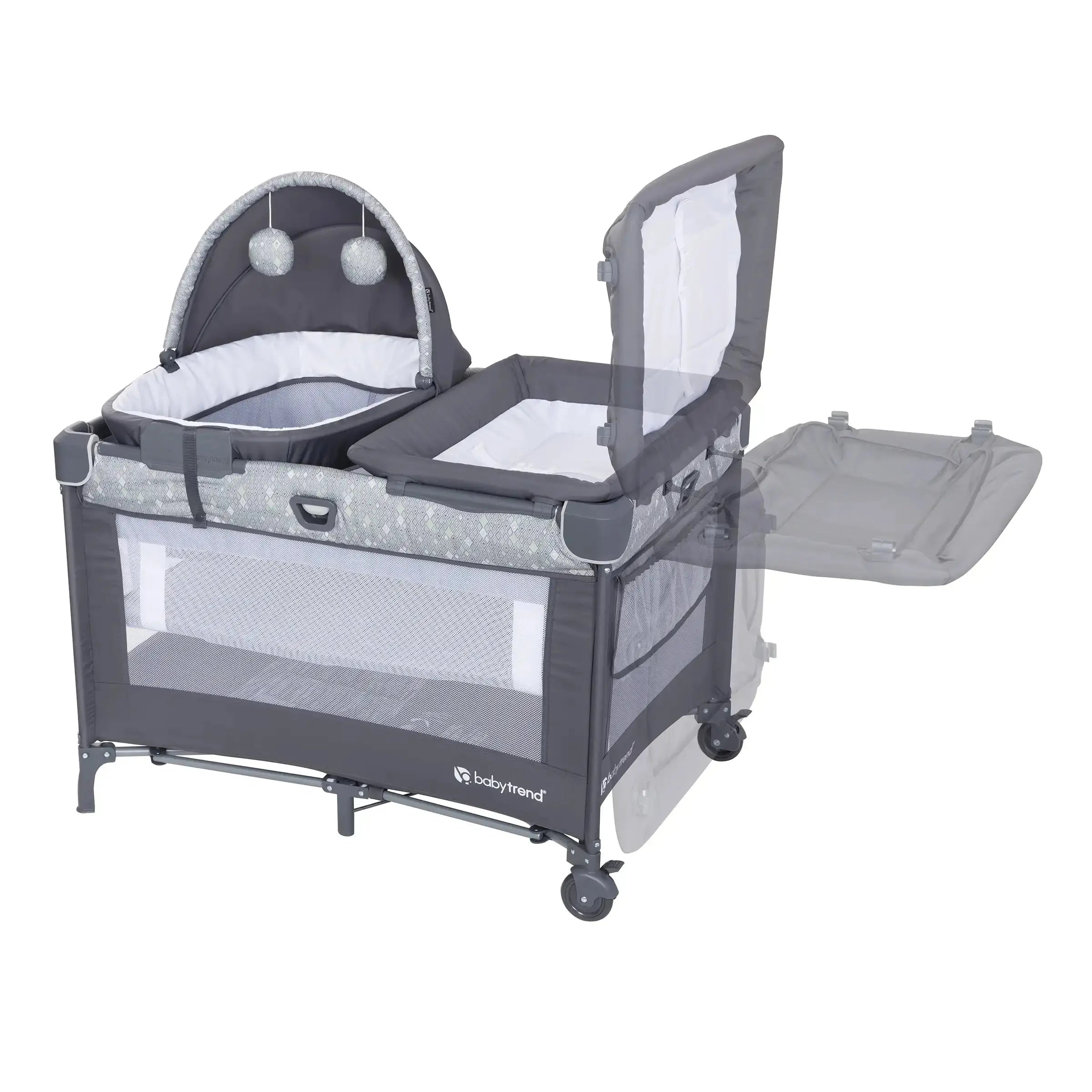 Baby Playard with Snooze Pod & Flip Over Changer - Portable Nursery Den for Newborns & Toddlers - Perfect for Bedroom, Living Room & Travel Use