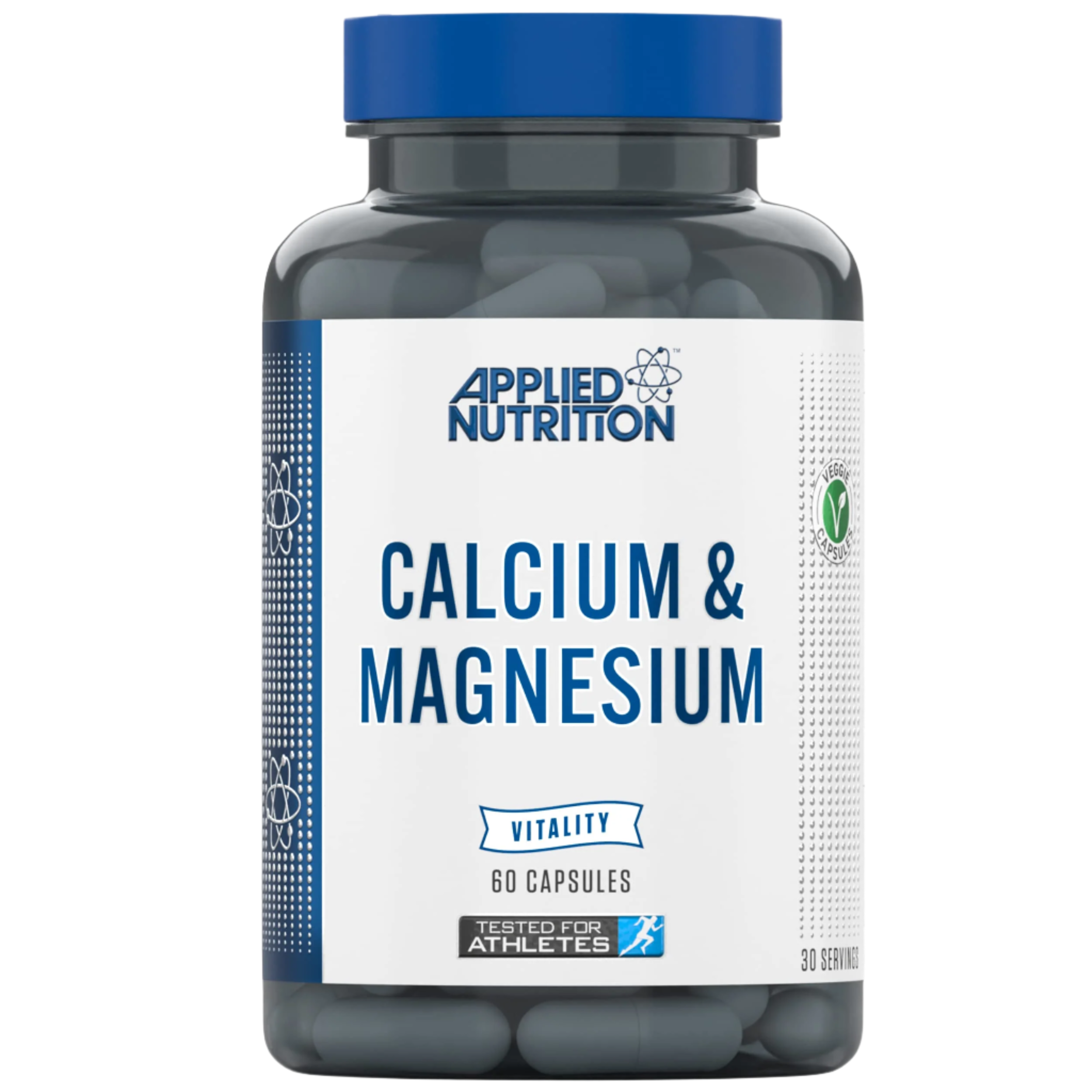 Applied Nutrition Calcium & Magnesium Supplement - 60 Capsules for Bone Health & Muscle Support | Daily Essential Vitamins for Adults & Seniors