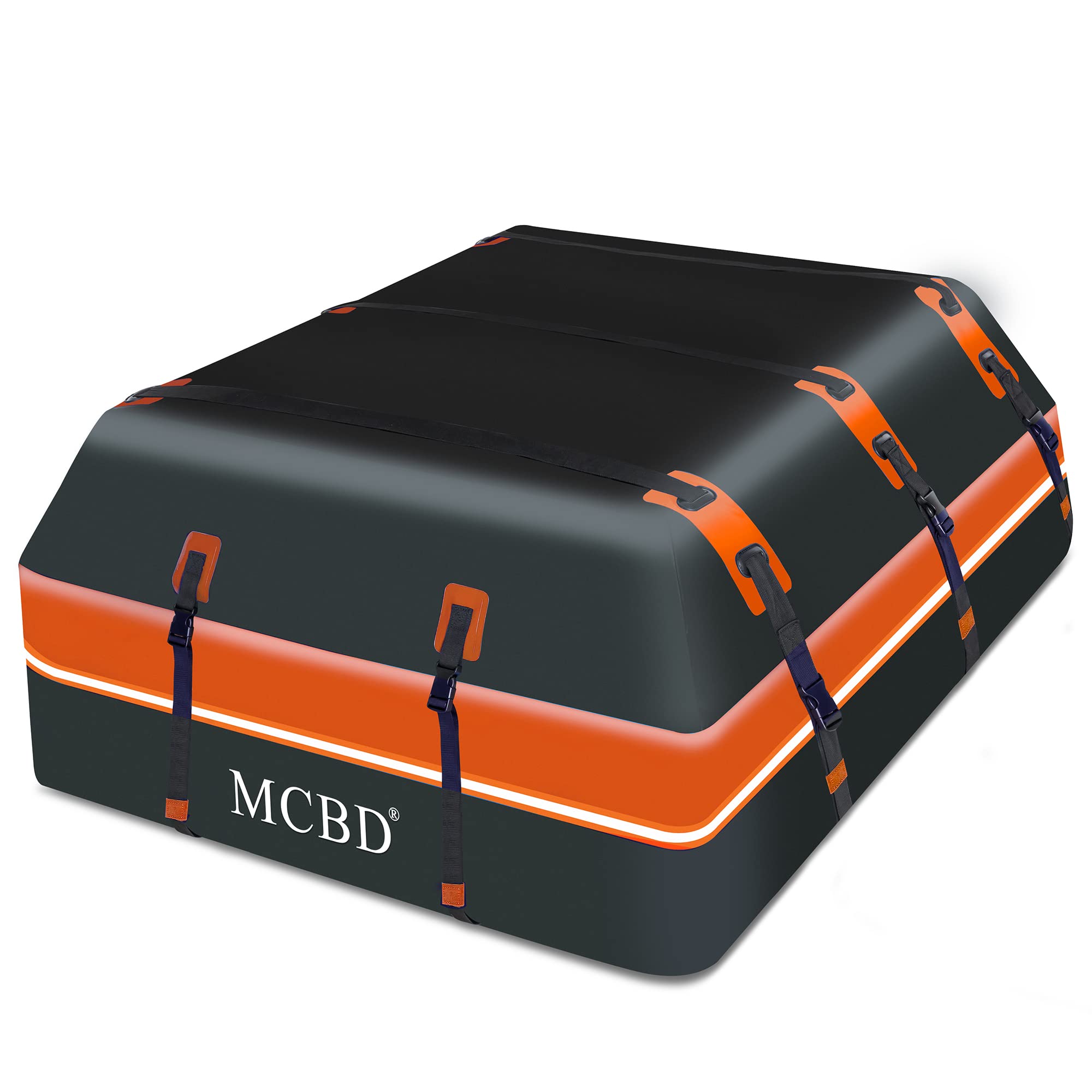 26 Cubic Feet Waterproof Rooftop Cargo Carrier - Universal Soft-Shell Roof Bag for SUVs & Cars with/without Rails | Includes 8 Reinforced Straps, 6 Door Hooks, Storage Bag & Anti-Slip Mat | Perfect for Road Trips, Camping & Extra Luggage Storage