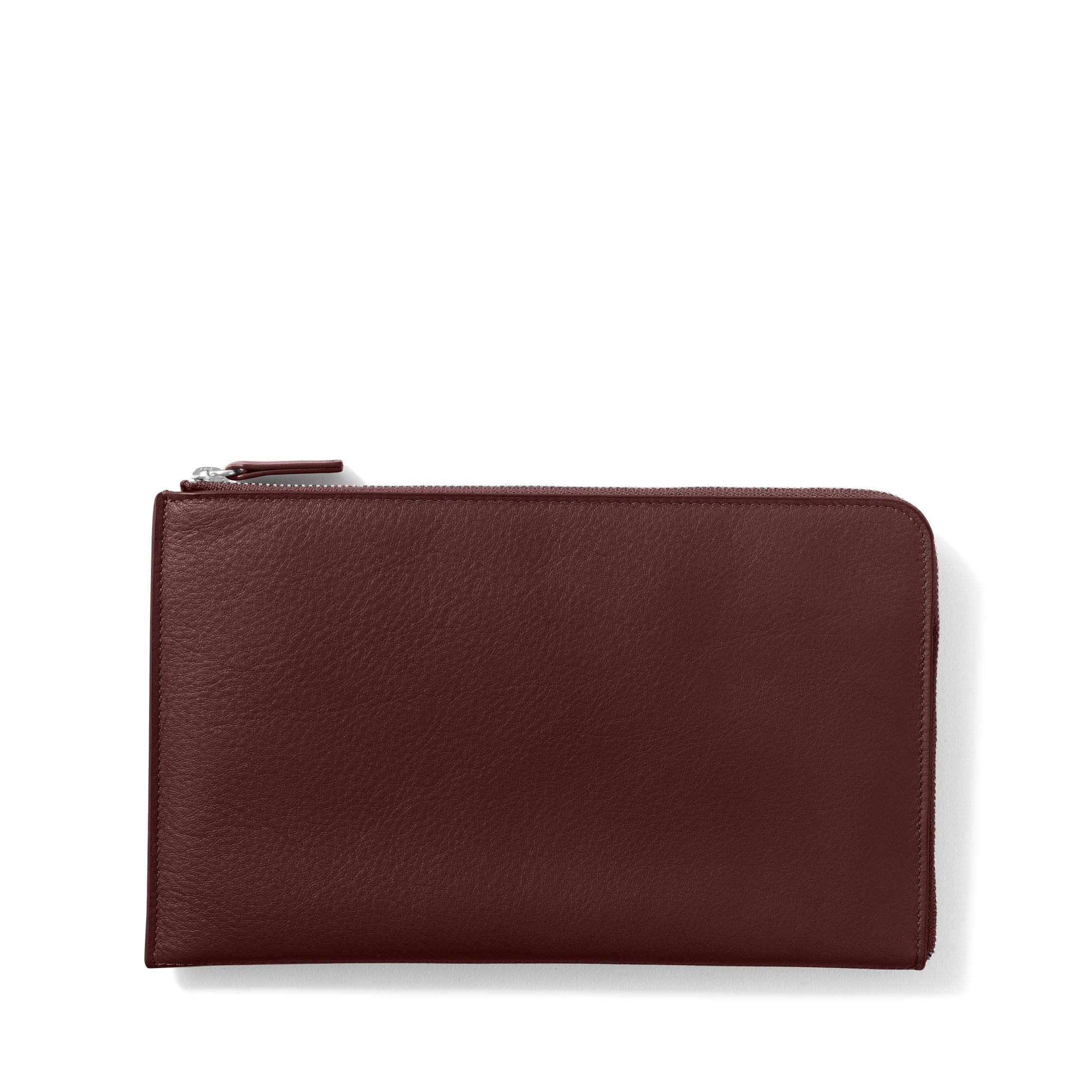 Premium Genuine Leather Slim Zip Travel Wallet for Men & Women - RFID Blocking, Multiple Card Slots & ID Window - Perfect for Airports, Business Trips & Everyday Use