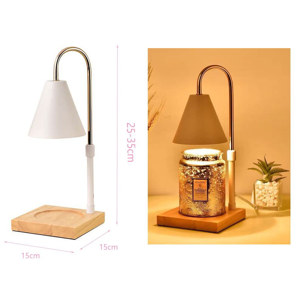 RUIWAN Aromatherapy Essential Oil Diffuser & Electric Wax Melter - Dimmable Wax Burner with Night Light, Home Office Bedroom Living Room Decor, Perfect Gift (White, EOD01) - Relaxation & Stress Relief for Spa, Yoga & Meditation