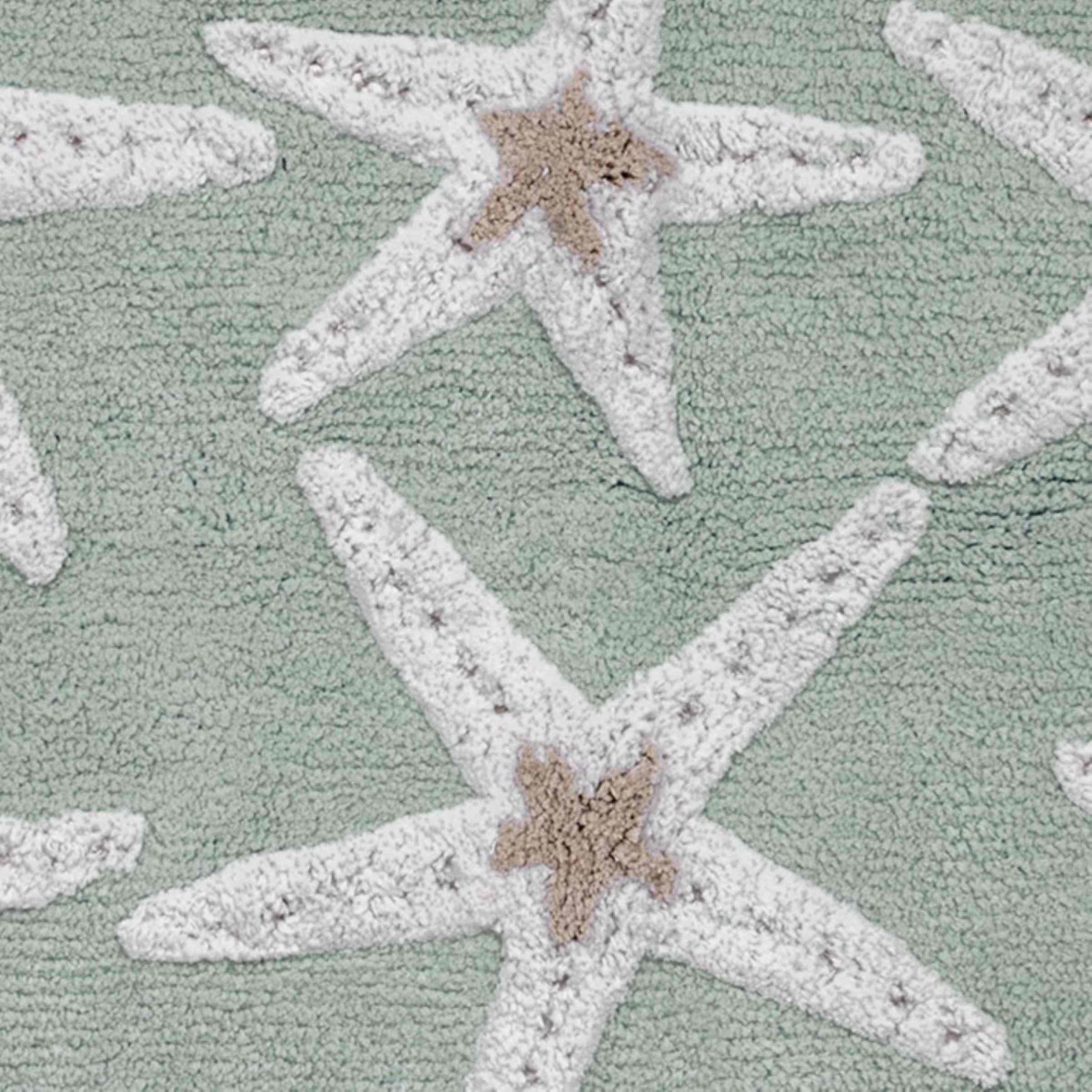 Avanti Linens Cotton Bath Mat - Soft Absorbent Bath Rug with Seashell Design, Non-Slip Bathroom Floor Mat for Guest Bath & Master Bath (24