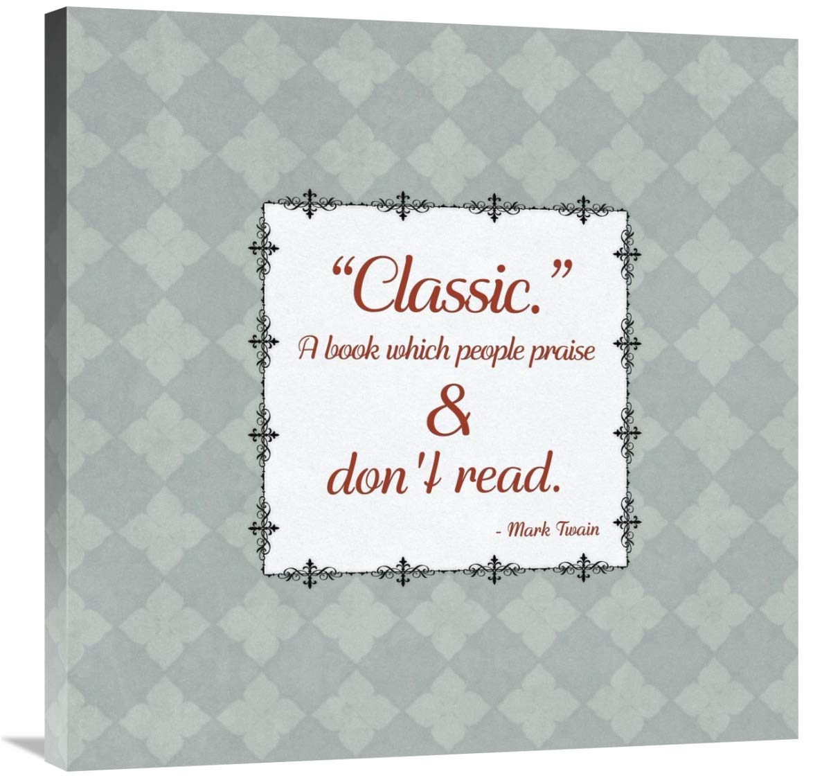 Mark Twain Quotes Gallery Wrap Canvas Print - Premium Giclee Wall Art for Home & Office Decor | Inspirational Book Lover Gift