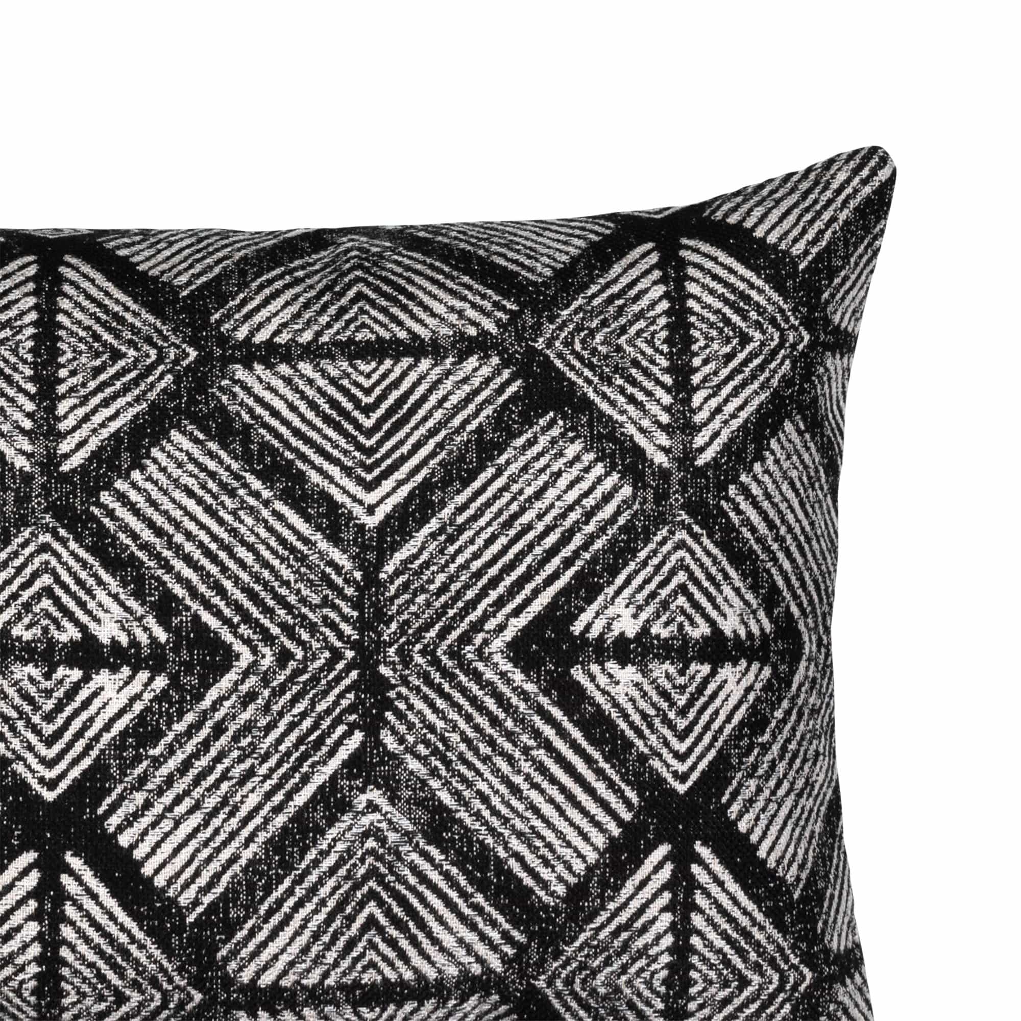 Bakuba Ebony Lumbar Pillow - Handmade Decorative Throw Pillow for Sofa, Bed & Couch - Perfect for Home Decor, Living Room & Bedroom Accent