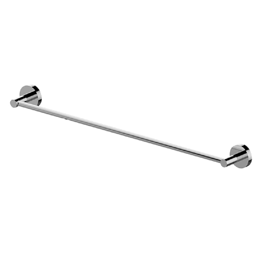 Abey Poco Single Towel Rail 30 Inch Chrome - Modern Bathroom Towel Holder for Hand & Bath Towels, Perfect for Small Spaces & Apartments