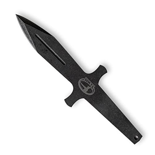 Professional Balanced Throwing Knife Set - 3 Stainless Steel Full Tang Knives with Stone Rolled Finish & Nylon Sheath (14.5 Inch) - Perfect for Target Practice, Outdoor Survival & Knife Throwing Competitions