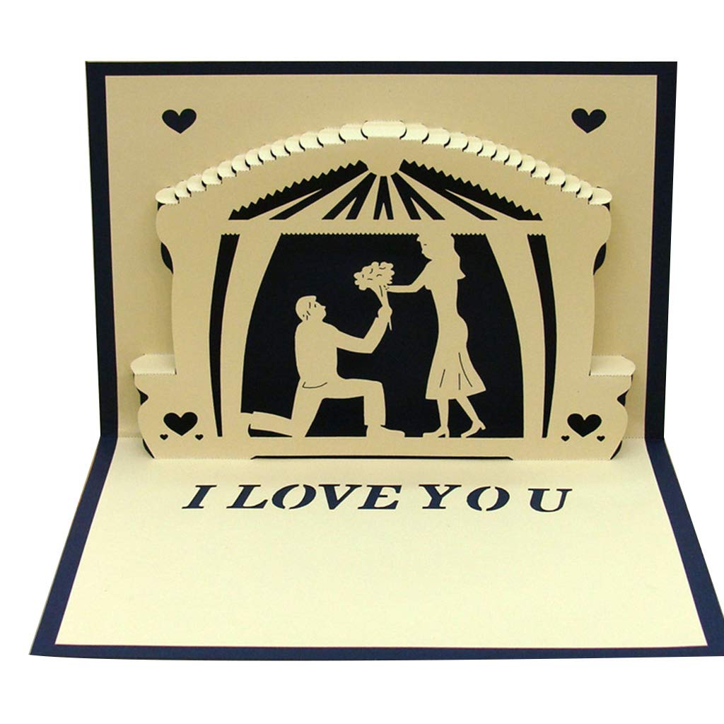 3D Pop-Up Greeting Cards for Valentine's Day, Wedding Invitations & Anniversaries - Romantic Keepsake Gift for Her - Perfect for Special Occasions, Love Notes & Memorable Celebrations