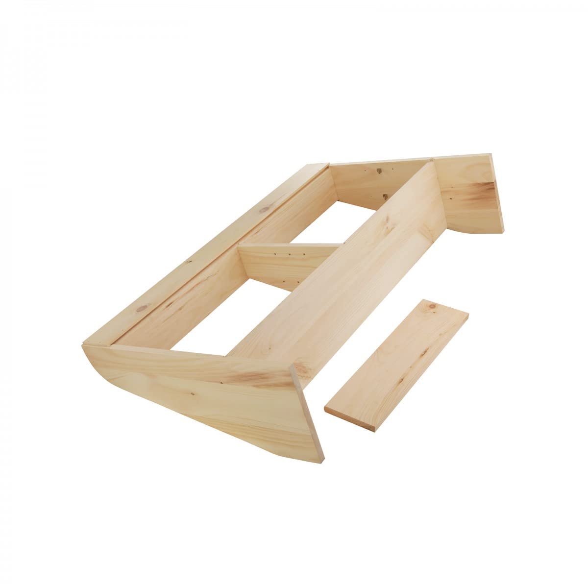 Unfinished Pine Wood Computer Shelf Kit by Renovators Supply - DIY Home Office Desk Organizer for PC, Printer & Accessories - Perfect for Workspace & Gaming Setup