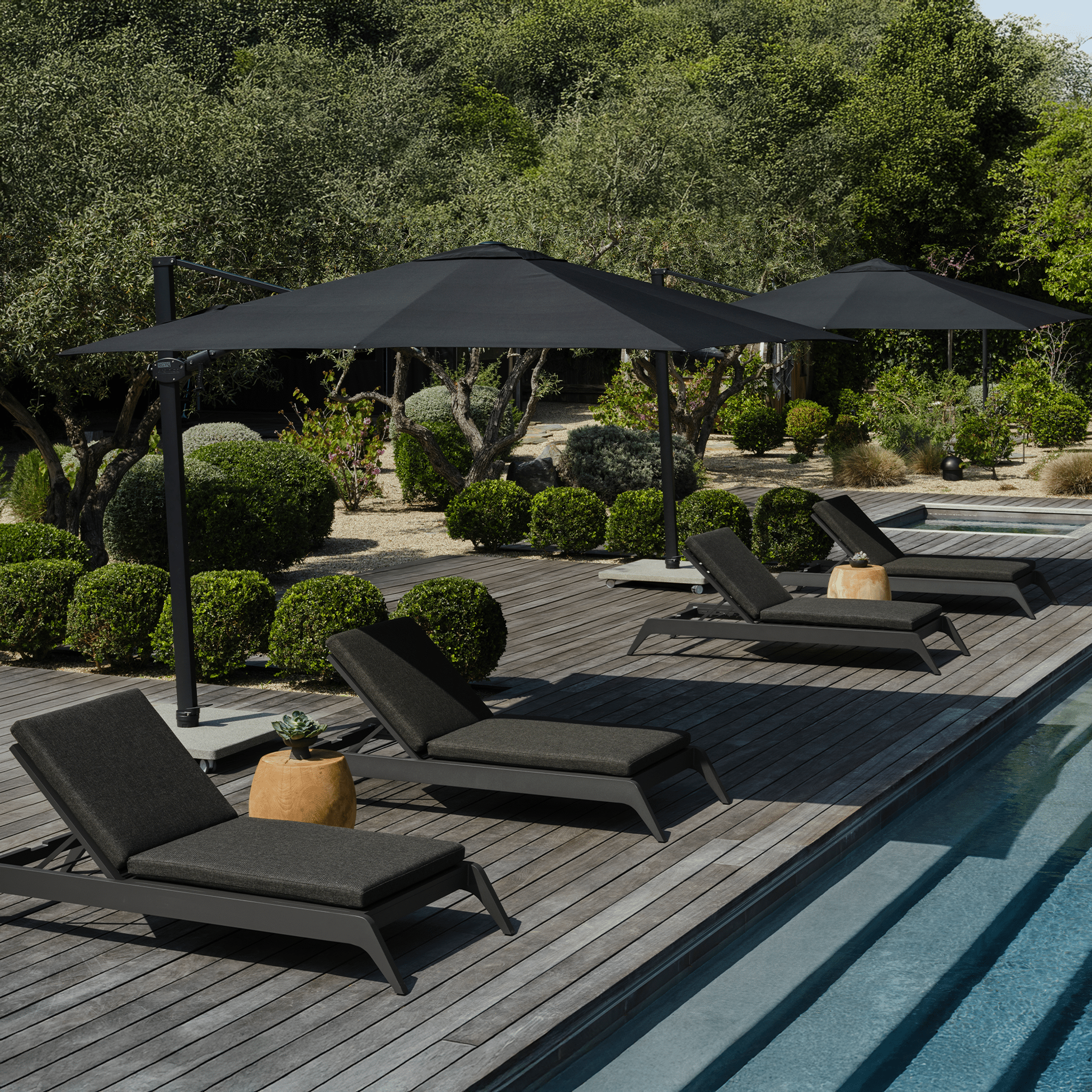Antego 10ft Cantilever Umbrella - Outdoor Patio Sun Shade with 360° Rotation (Stone Base Sold Separately) for Poolside, Garden, Deck and Backyard Relaxation