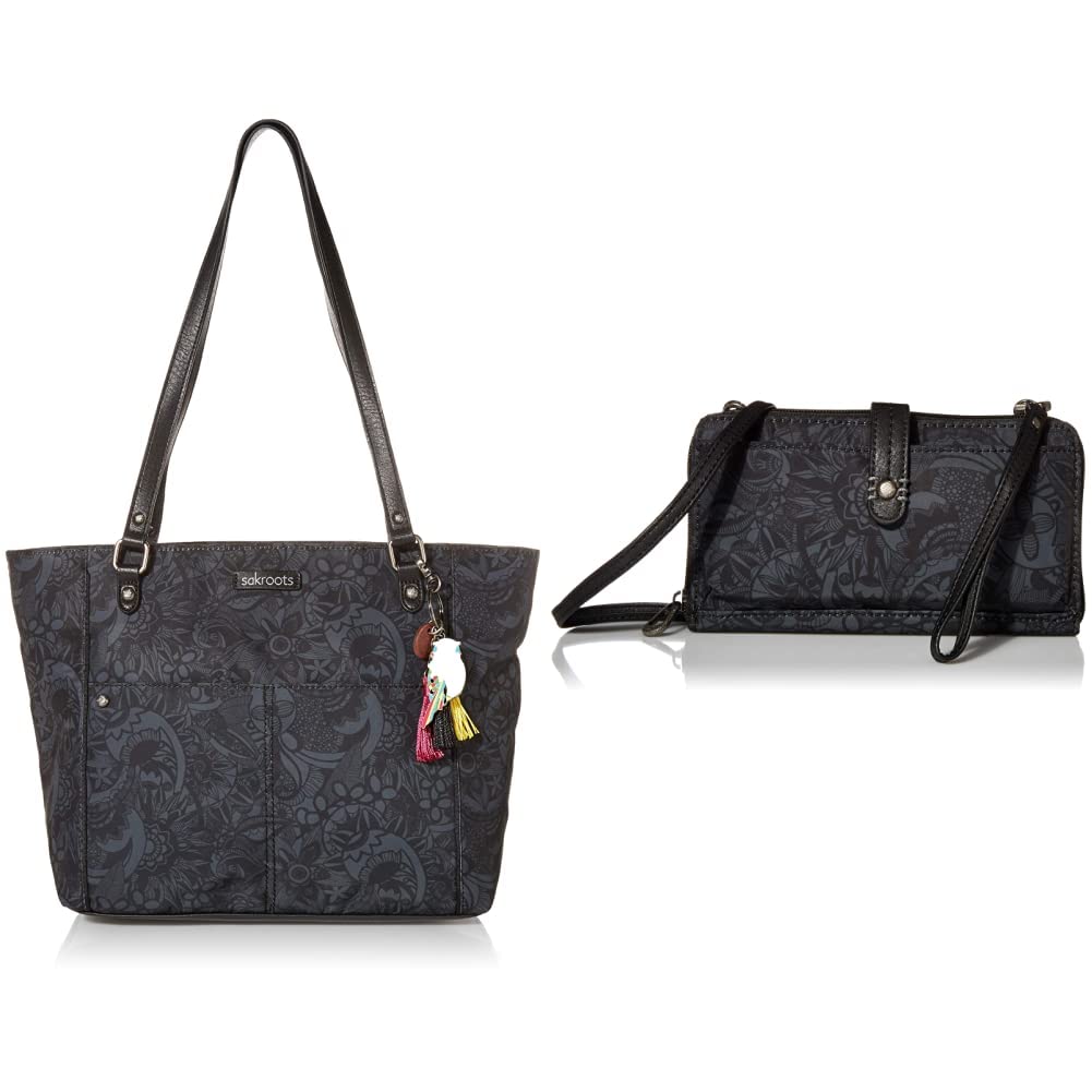 Stylish Metro Tote Bag with Large Smartphone Crossbody Pouch - Perfect for Work Commute, Travel & Everyday Use