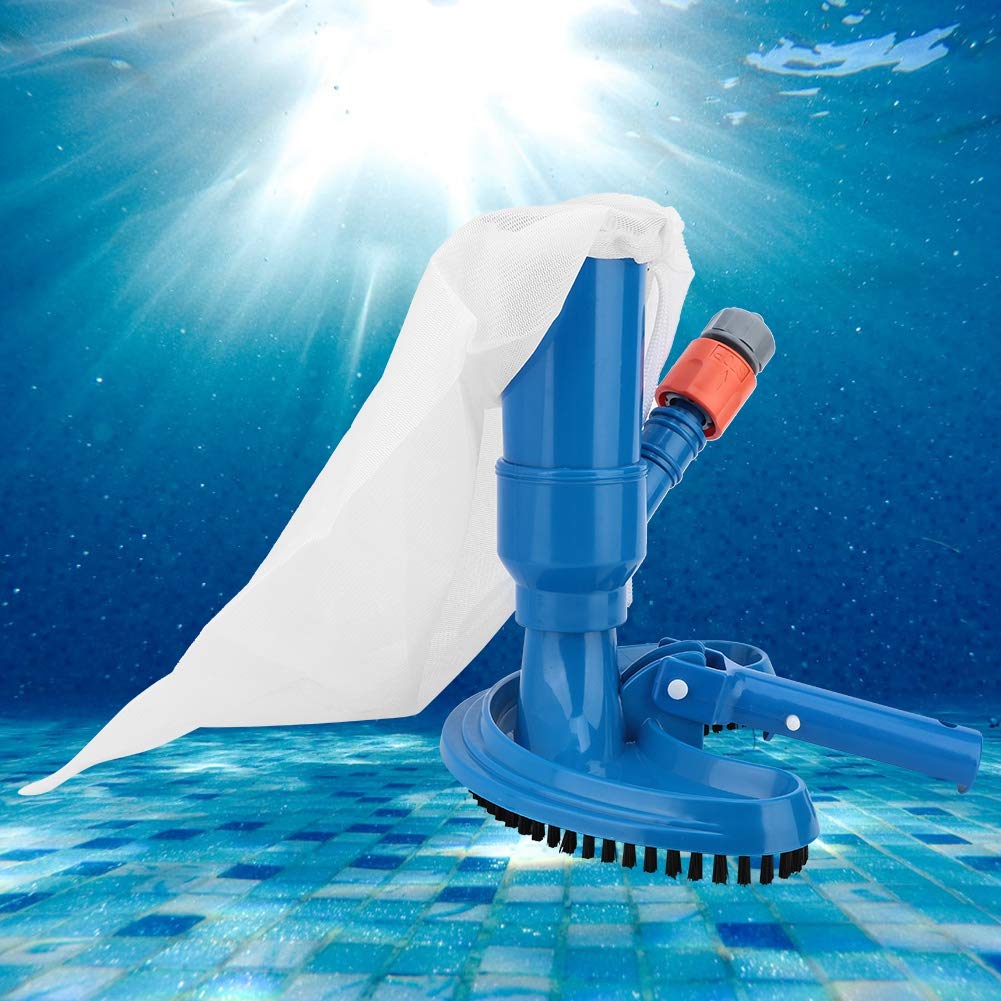 Portable Pool Vacuum Cleaner Brush Tool - Electric Swimming Pool, Spa, Pond & Hot Tub Cleaner for Small Pools | Easy Water Maintenance for Backyard, Garden & Home Use
