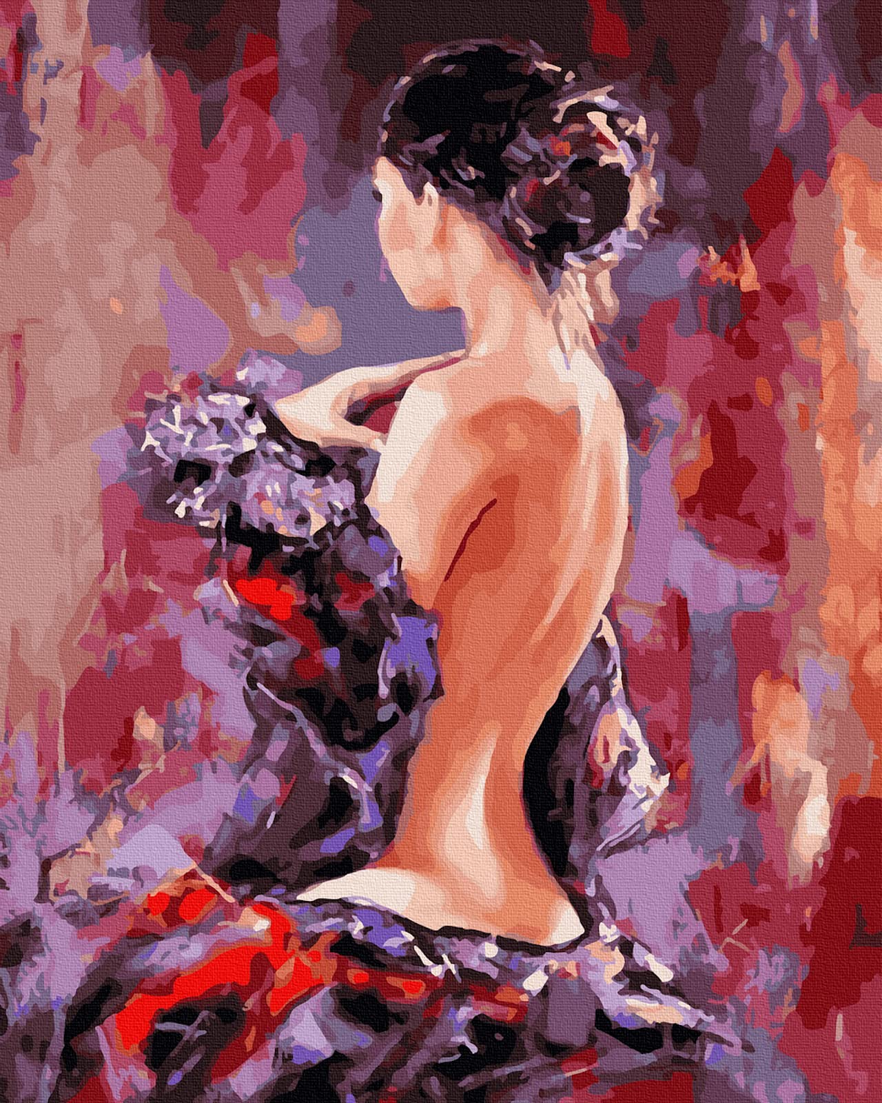 LukFun Paint by Numbers Kit for Adults - DIY Oil Painting on 16x20 Inch Canvas (Lady Portrait, Unframed) - Perfect for Home Decor, Stress Relief & Creative Gift Ideas