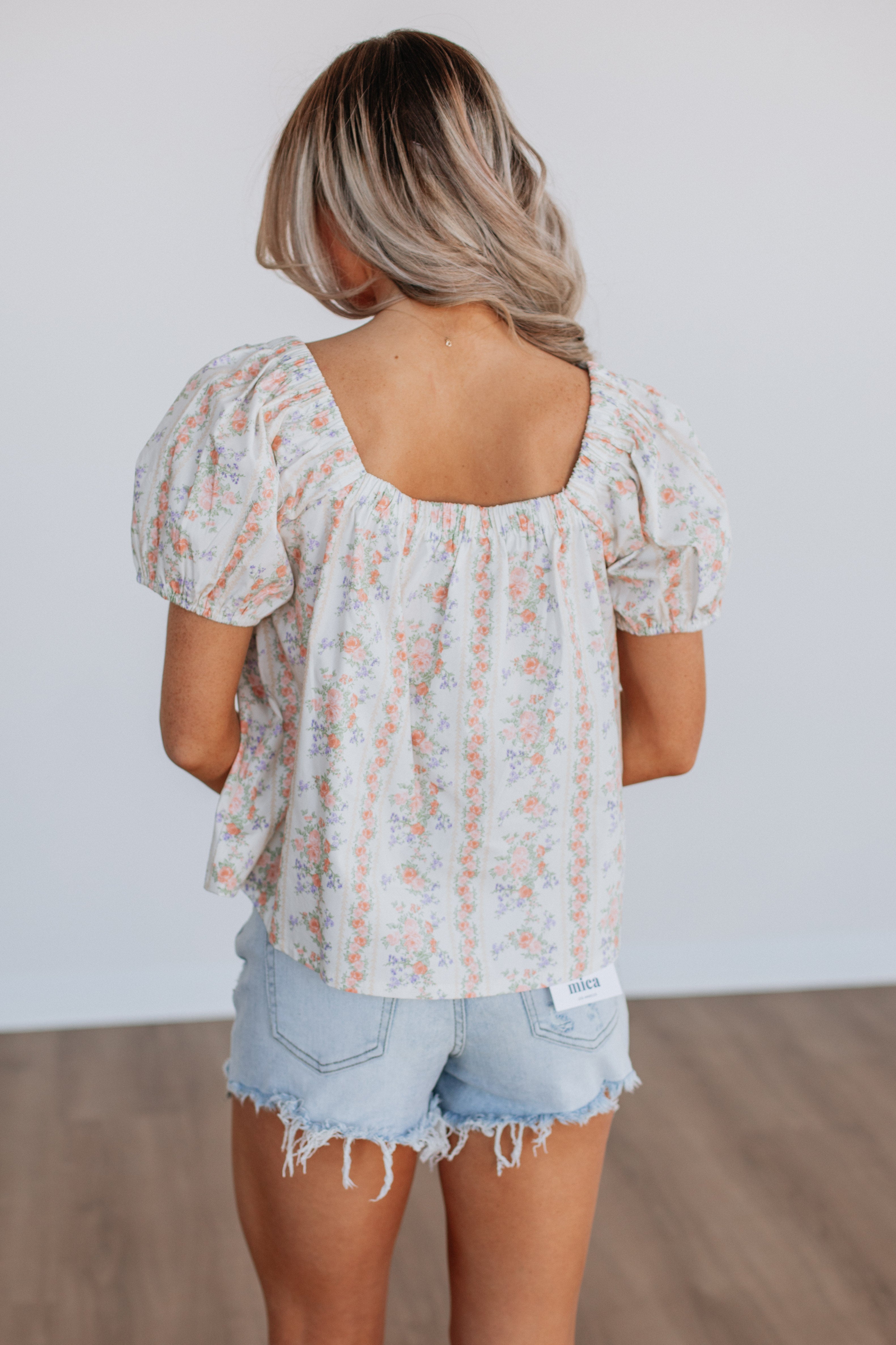 Inaya Floral Print Women's Blouse - Elegant Flowy Tops for Spring Summer Casual Wear & Office Outfits
