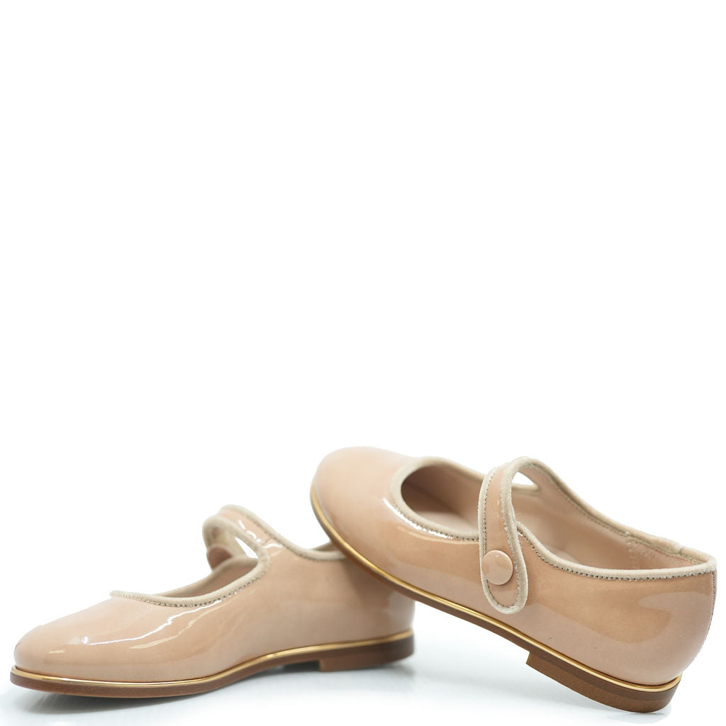 Beberlis Patent Leather Mary Jane Shoes for Women - Adjustable Velcro Strap & Comfortable Piping Design - Perfect for Work, Casual Wear & Special Occasions