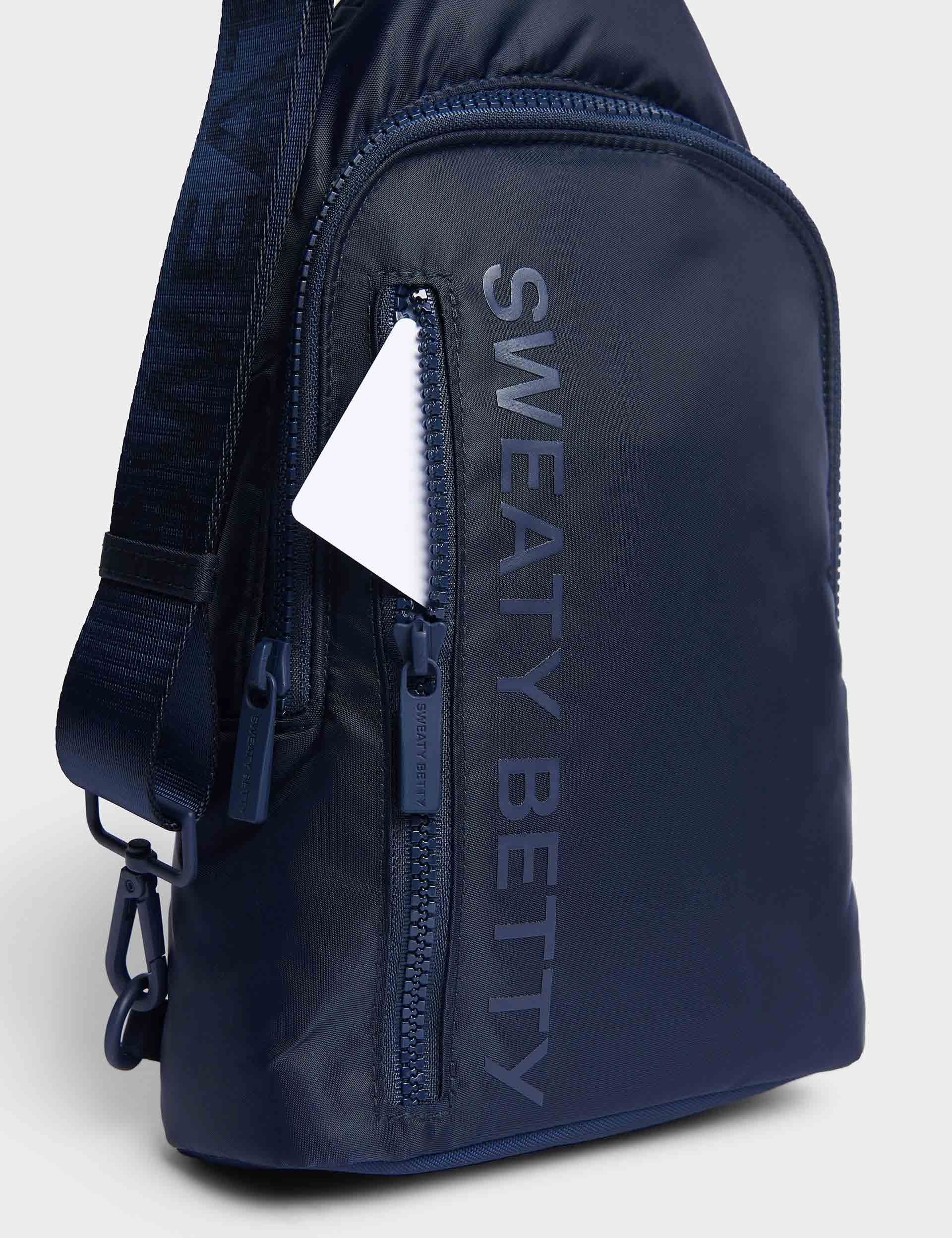 Motion Sling Bag - Navy Blue Crossbody Bag for Men & Women | Water-Resistant Travel & Gym Shoulder Bag for Hiking, Cycling & Everyday Use