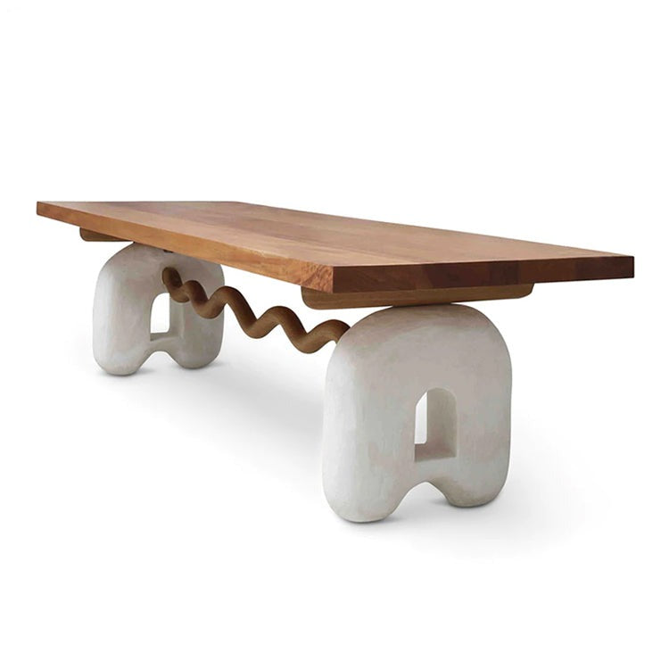 Solid Oak Wood Dining Table - Rustic Farmhouse Style for 6-8 People - Perfect for Family Gatherings & Dinner Parties