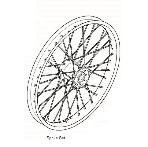 BMW G450X Motorcycle Spoke Set - High-Quality Replacement Spokes for Off-Road & Adventure Riding - Perfect for Dirt Bikes, Trail Riding & Motocross Racing