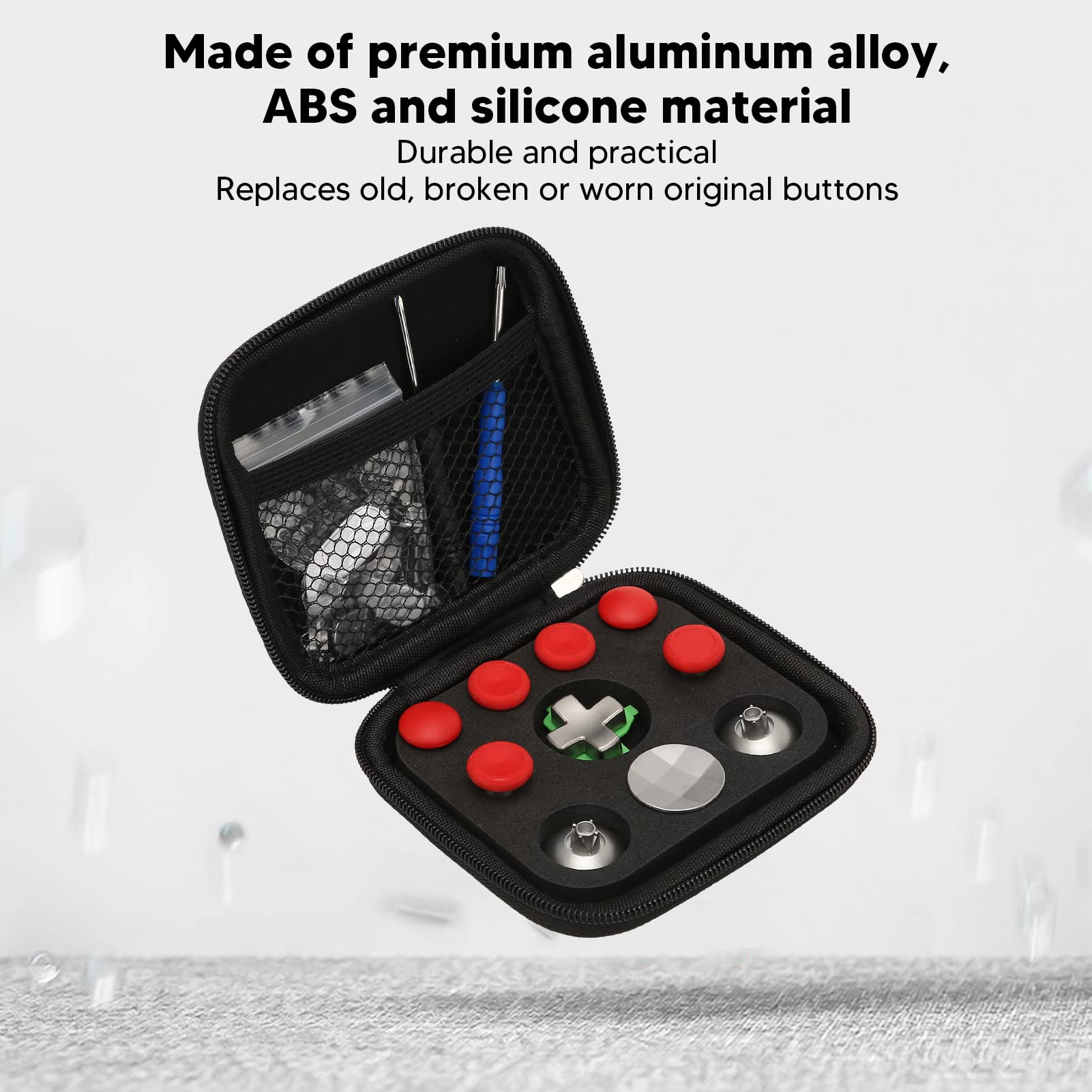 Metal Key Paddle Set for Gaming Controller - Reduce Fatigue (Red) - Perfect for FPS & Racing Games