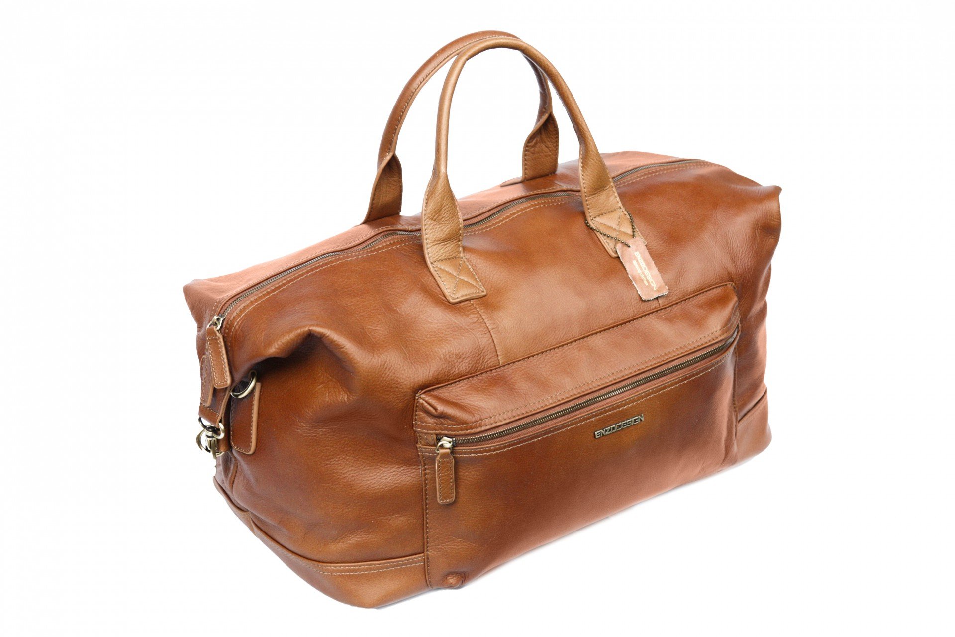 Premium Genuine Leather Travel Bag for Men & Women - Large Weekender Overnight Holdall with Spacious Compartments | Perfect Carry-On Luggage for Business Trips, Gym, Weekend Getaways & Airplane Cabin Use (Tan)