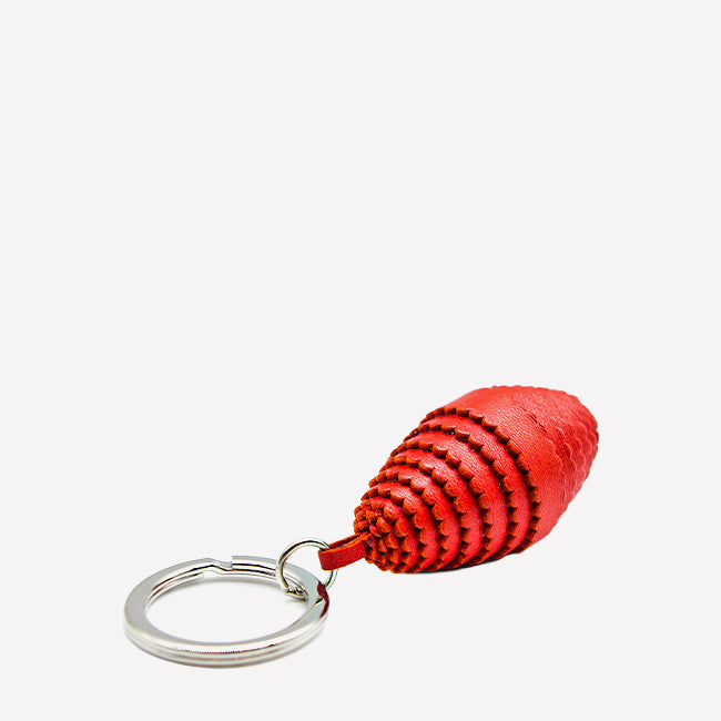Giobagnara Pigna Keychain - Genuine Nappa Leather Keyring in Red | Stylish & Durable Key Holder for Everyday Use, Gifts, and Travel Accessories