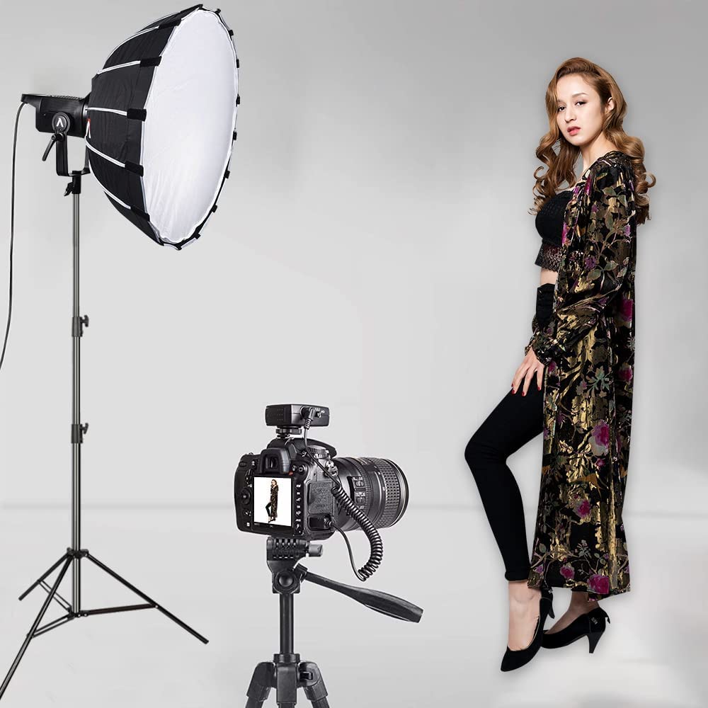 Heavy Duty 9.5ft Aluminum Alloy Light Stand with Spring Cushion - Adjustable Photography & Video Lighting Stand for Studio, Flash LED Lights, Ring Lights & Softboxes - Perfect for YouTube Videos, Portrait Photography and Live Streaming