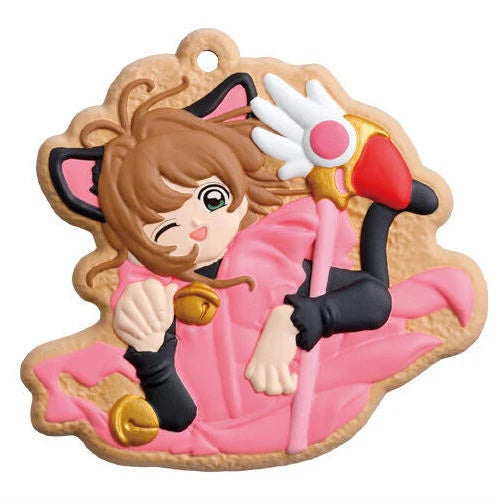 Card Captor Sakura Anime Cookie Charm Keychain - 1.5 Inch Cute Collectible Bandai Keyring for Bags, Backpacks & Cosplay Accessories