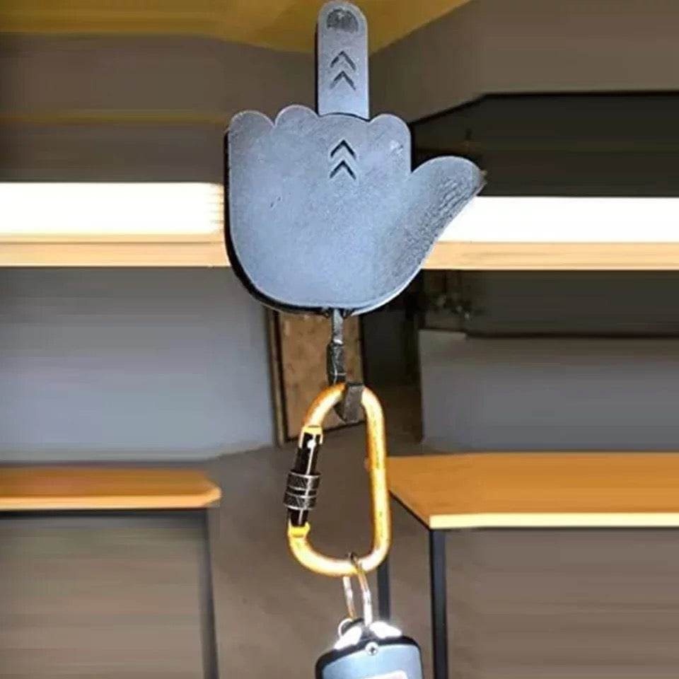Sturdy Wall Mounted Key Holder with Hooks - Organize Keys, Hats & Accessories for Home, Office & Entryway