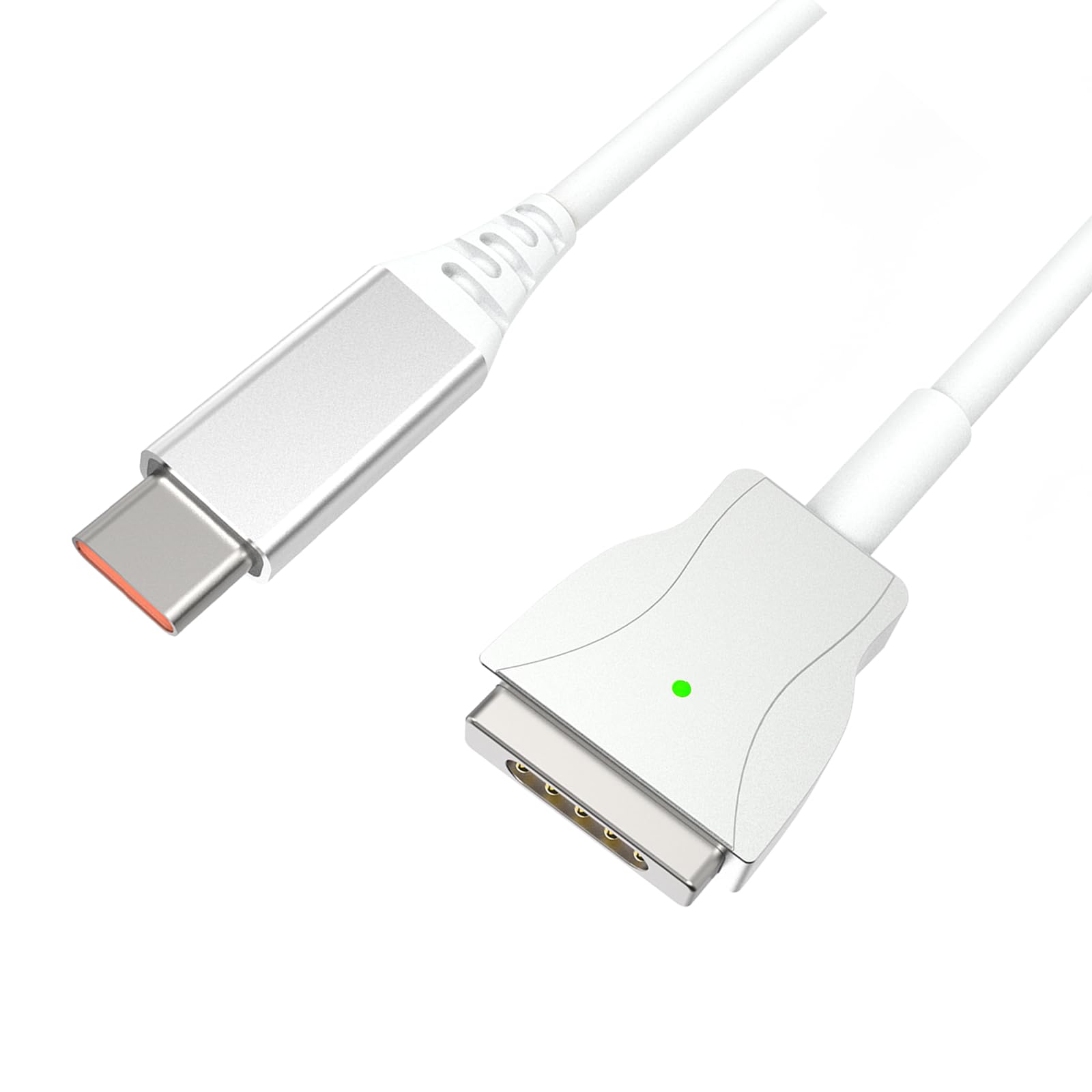 USB C to Magnetic 2 Charging Cable 1.8m White - Compatible with MacBook Air 2012-2017 & MacBook Pro 2012-2025 - Fast Charging & Data Sync - Perfect for Home, Office & Travel Use