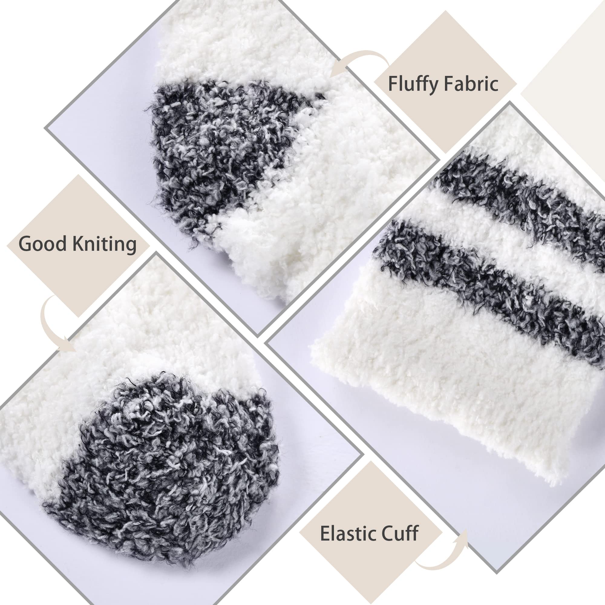 Ultra Soft Women's Fuzzy Socks - Cozy Winter Warm Slipper Socks for Sleeping & Lounge, Gradient Design - Perfect for Home Relaxation, Cold Weather Comfort & Gift Giving