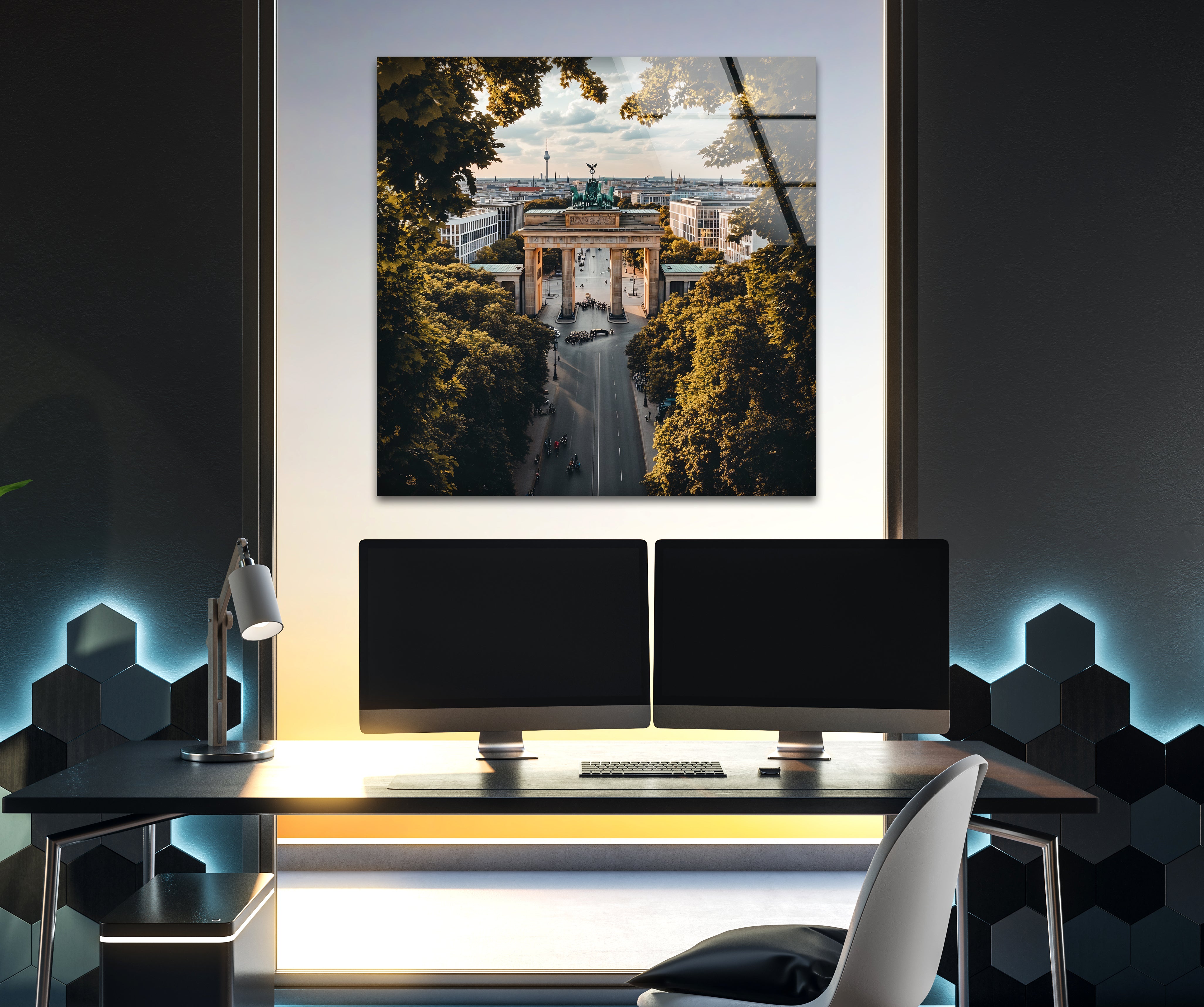 Berlin Landscape Glass Wall Art - Modern Home Decor for Living Room, Bedroom & Office - Stunning Cityscape Design for Interior & Gifts