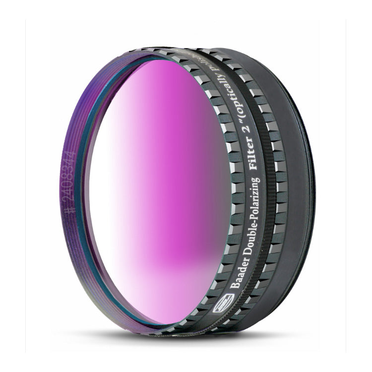 Baader 2 Double Polarizing Filter FPOL 2D - Premium Polarizing Lens for Astrophotography & Photography - Enhance Sky Contrast & Reduce Glare for Telescopes & Cameras